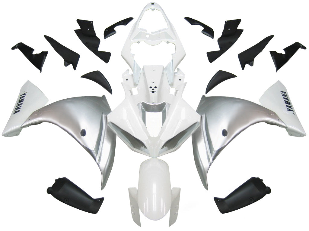 Amotopart Carenados 2009-20121 Yamaha YZF-R1 Blanco Plata R1 Genérico