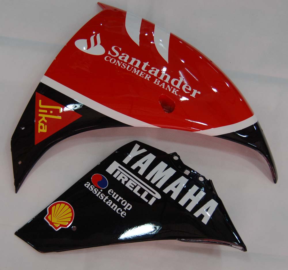 Carene Amotopart 2009-2011 Yamaha YZF-R1 Rosso Nero Santander Bank R1 Generico