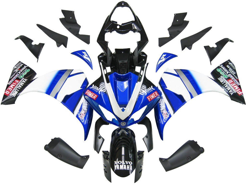 Amotopart Carenados 2009-2011 Yamaha YZF-R1 Azul Negro BMC R1 Genérico