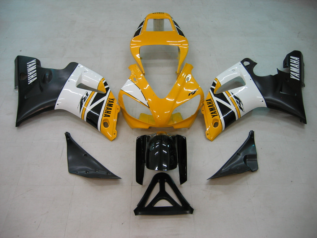 Amotopart Carenados 1998-1999 Yamaha YZF-R1 Amarillo Blanco Negro R1 Genérico