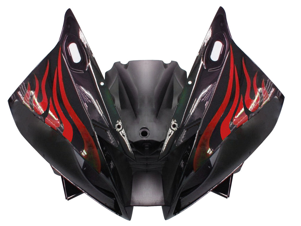 Carénages Amotopart 2006-2007 Yamaha YZF-R6 Black &amp; Red Flame R6 Generic