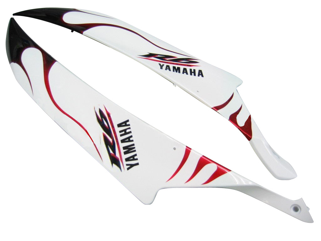 Carénages Amotopart 2006-2007 Yamaha YZF-R6 White &amp; Red Flame R6 Generic