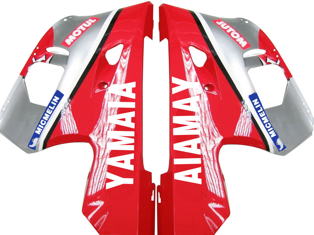 Amotopart Carenados 1998-2002 Yamaha YZF-R6 Plata Rojo Fortuna R6 Genérico