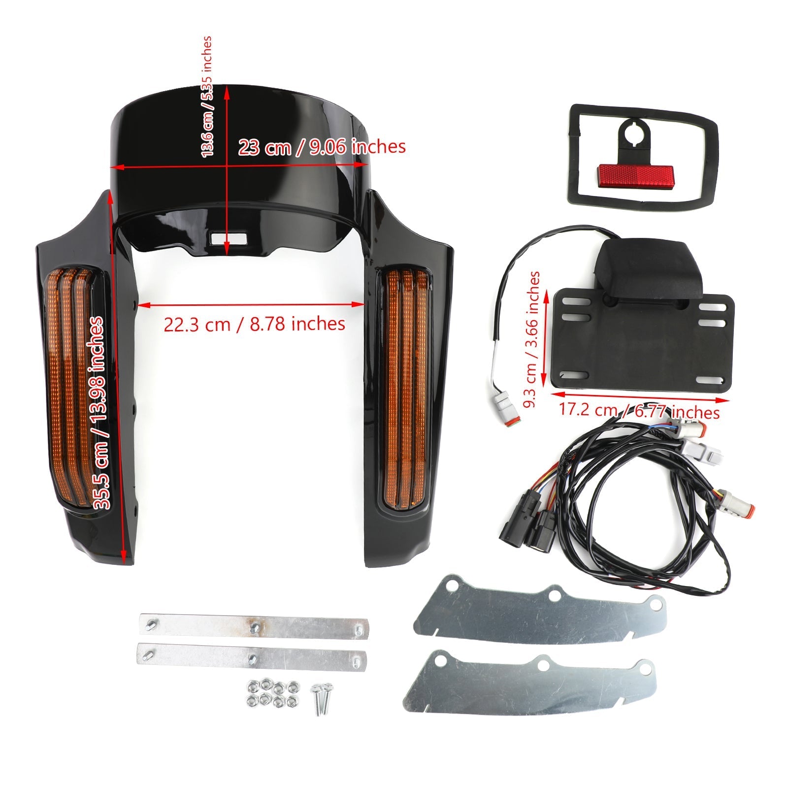 Lumière LED de garde-boue arrière pour Touring Road King FLHR Street Glide FLHX Generic