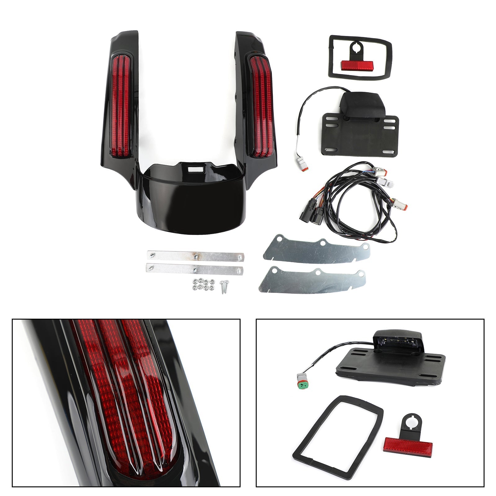 Luce LED parafango posteriore per Touring Road King FLHR Street Glide FLHX Generico