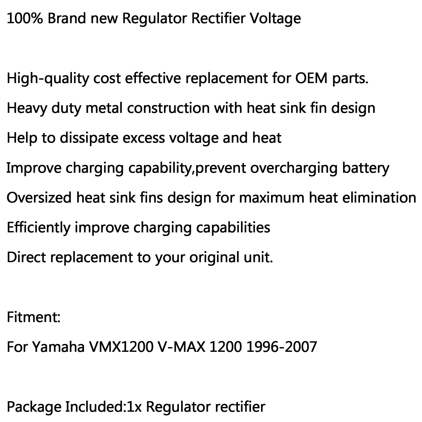 Redresseur de régulateur pour Yamaha VMX 1200 V-MAX 1200 1996-2007 2004 2005 générique