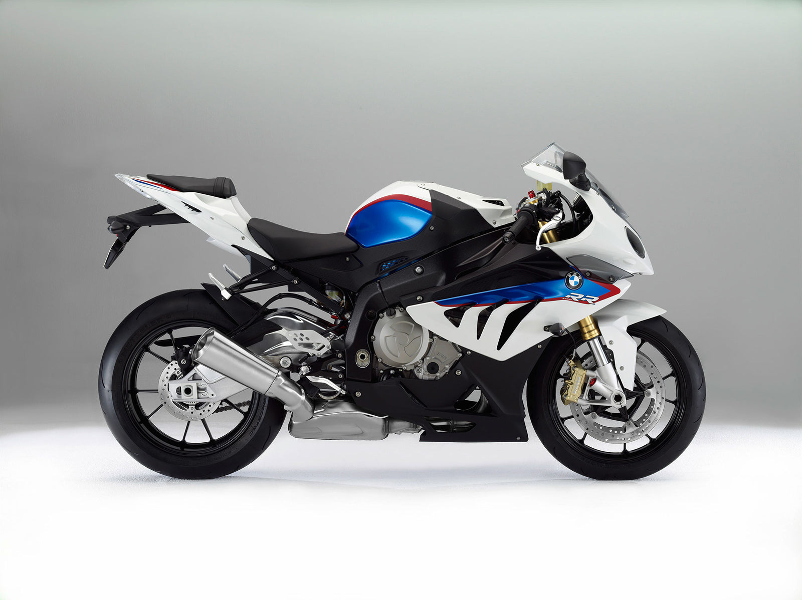 Amotopart Carene per BMW S1000RR 2009-2014 Bianco Blu SRR Generico