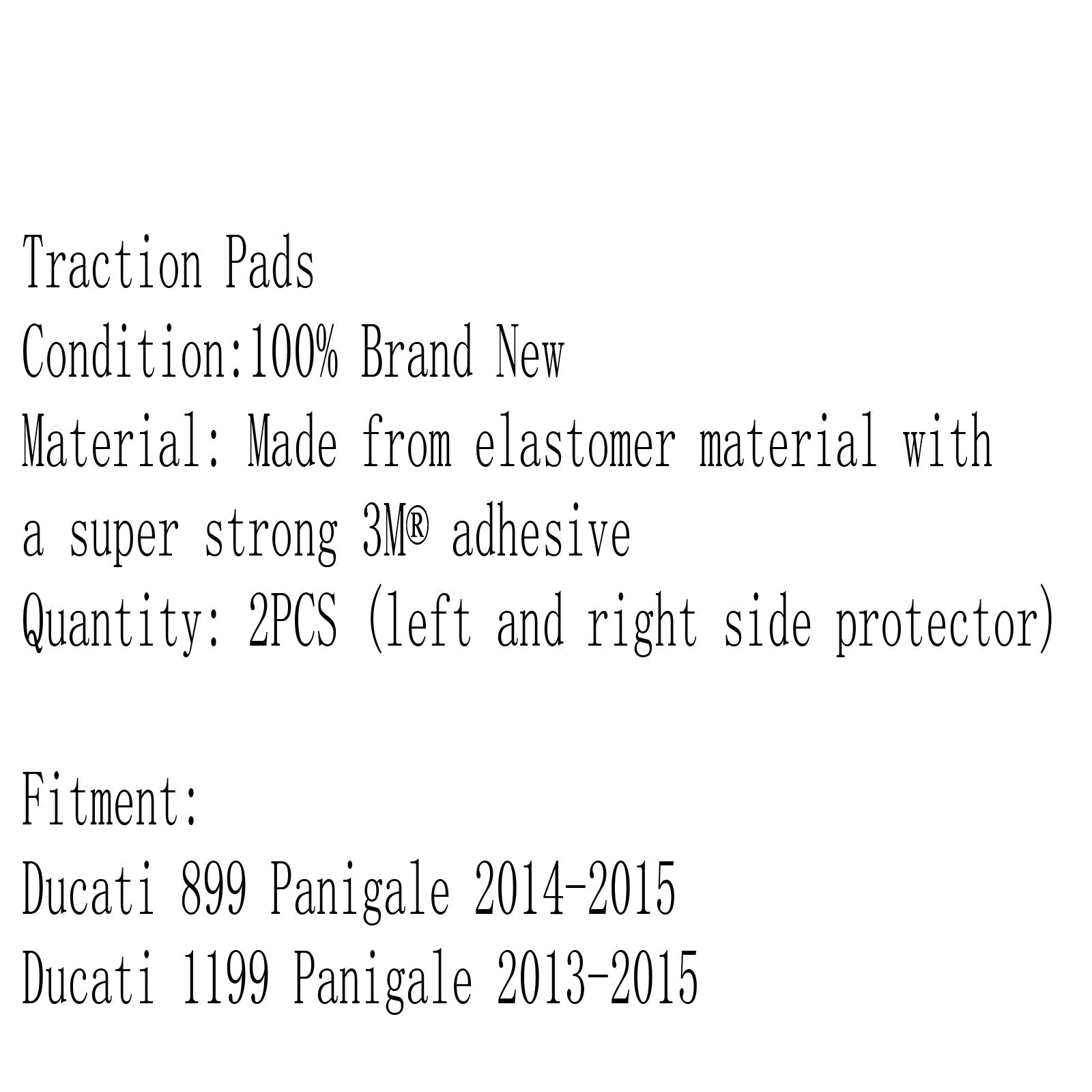 Protecteur de gaz latéral de tampon de traction de réservoir 3M pour Ducati 899 1199 1299 Panigale 14 15 générique