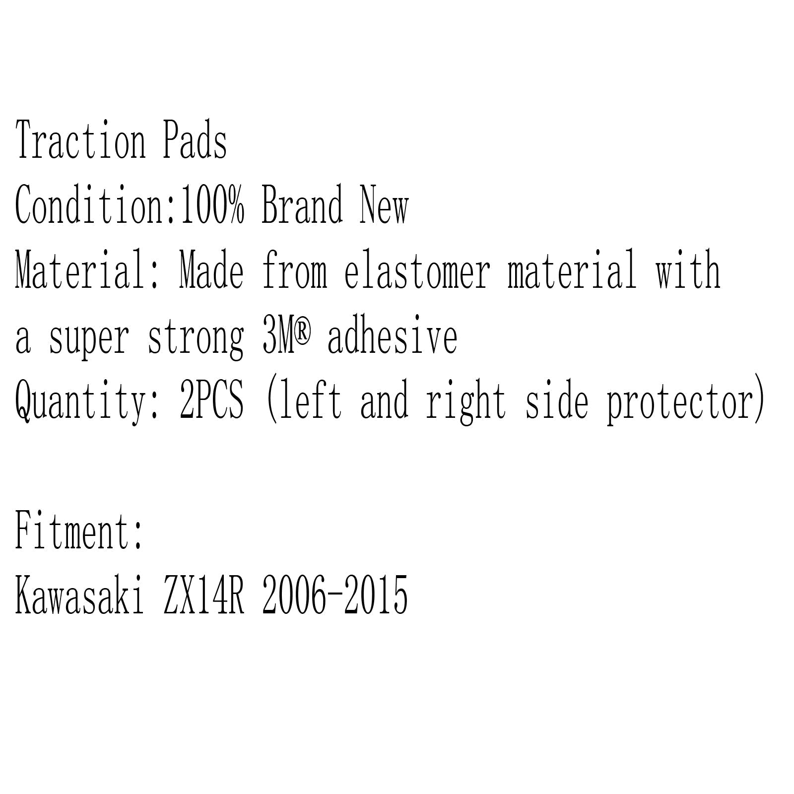 Protège-genoux à gaz latéral pour réservoir de traction 3M pour Kawasaki ZX14R 2006-2015 générique