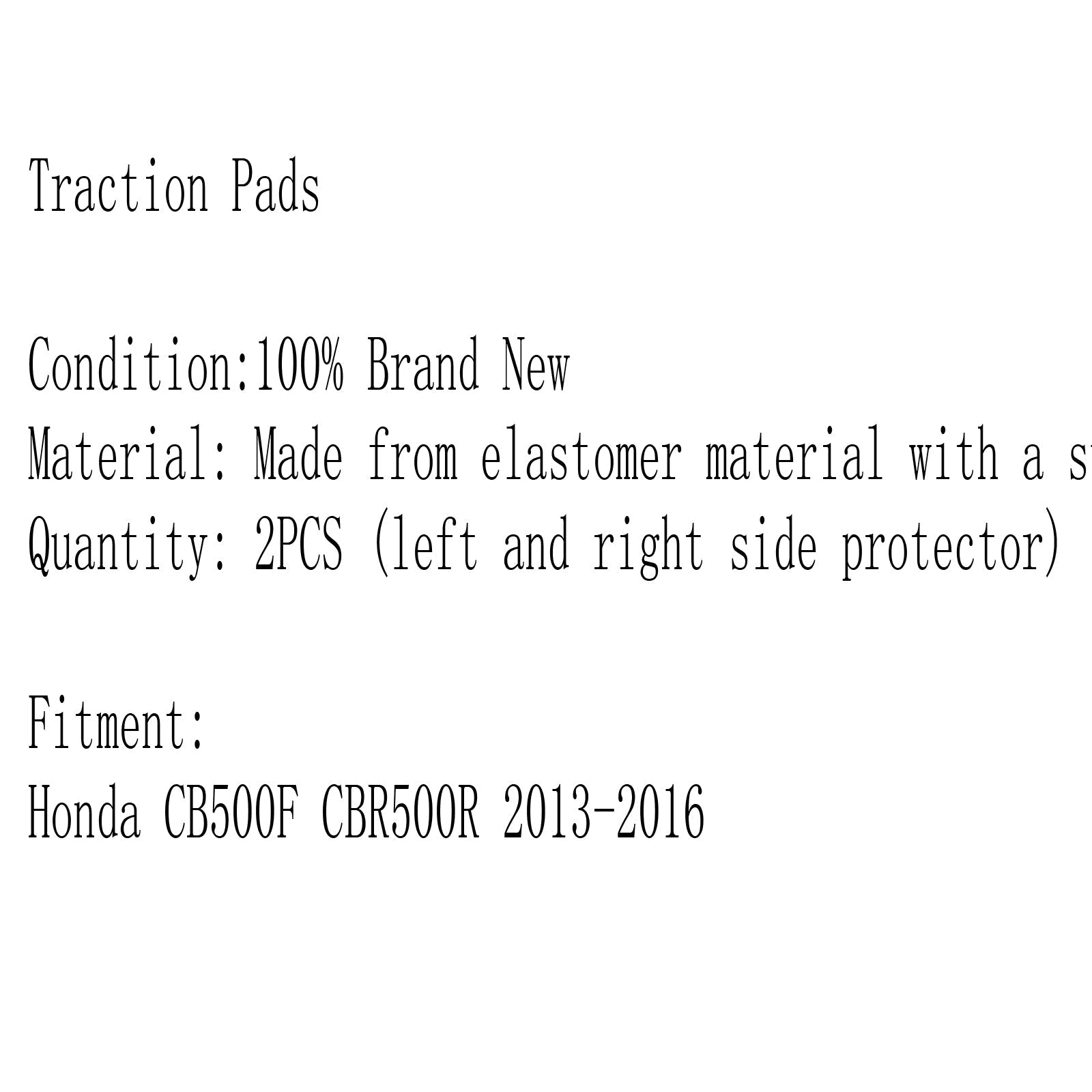 3M Traction Pad Tank Side Gas Ginocchiere Per Honda CB500F CBR500R 2013-2016 Generico