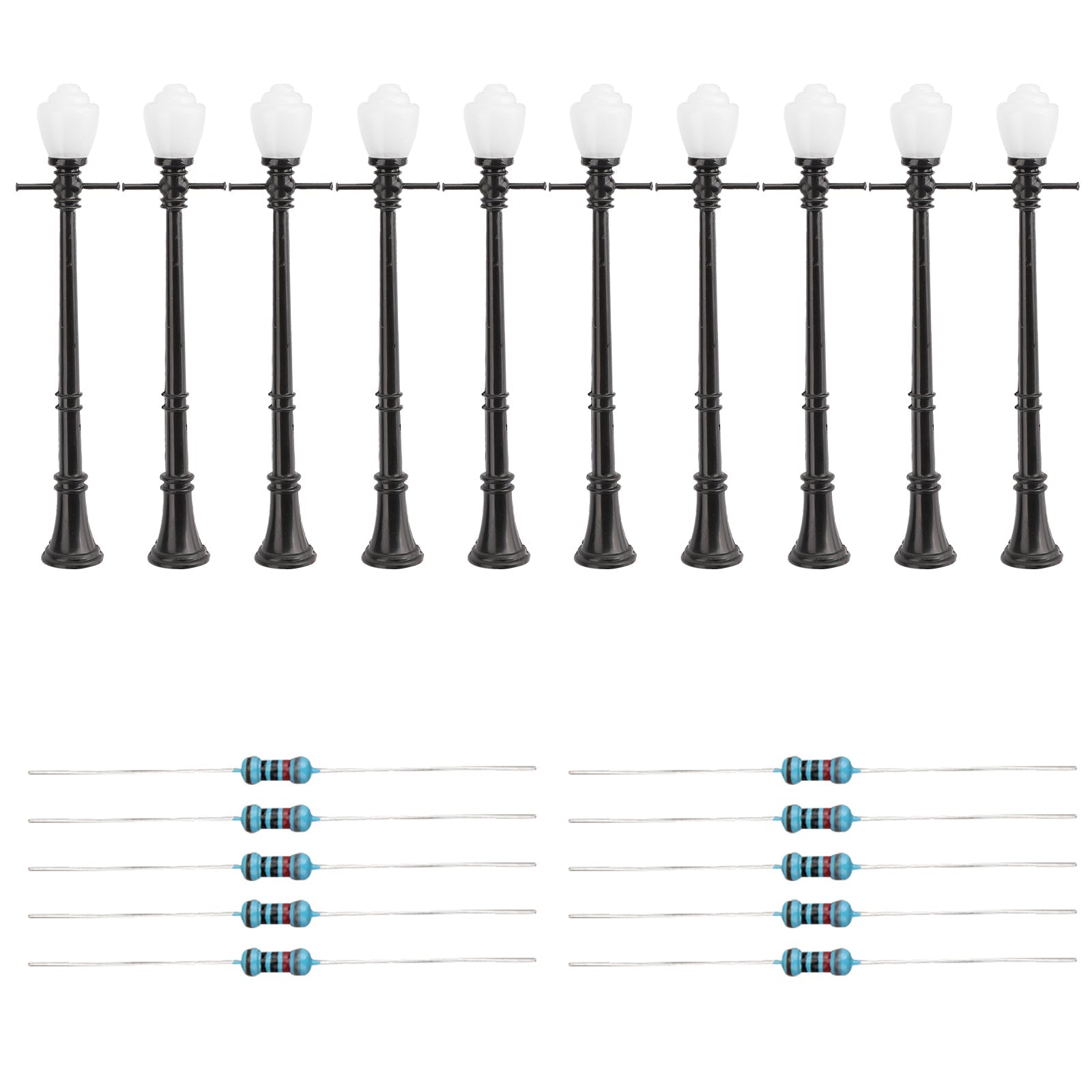 5/10 Uds LCX04 modelo farola ferroviaria luces de calle O escala LED