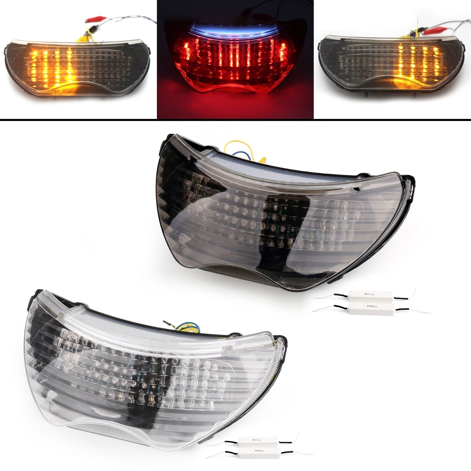 Integrated LED TailLight For Honda CBR 600 F4 F4i CBR 900 RR, 2 Color