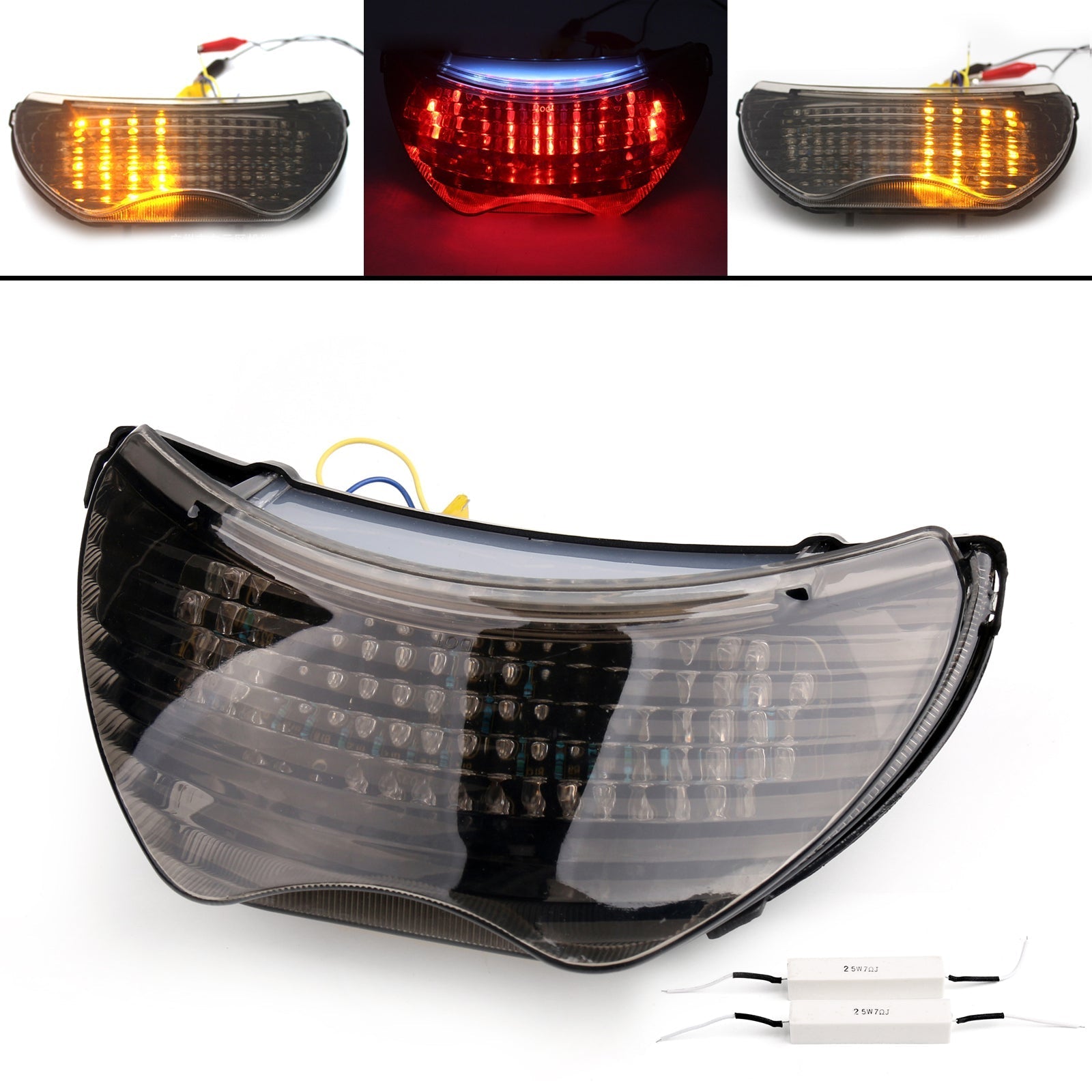 Feu arrière LED intégré pour Honda CBR 600 F4 F4i CBR 900 RR, 2 couleurs génériques