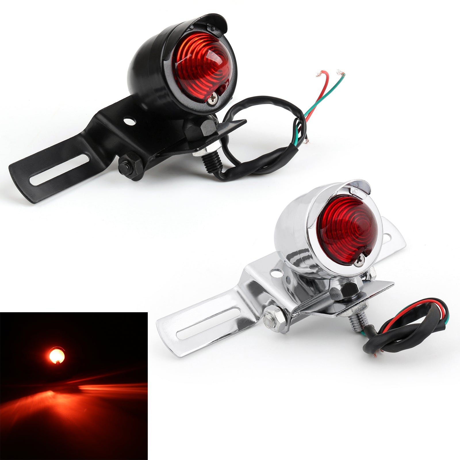 Motorcycle Brake Stop Rear Tail Light Taillight Indicator Signal Lamp, 2 Color