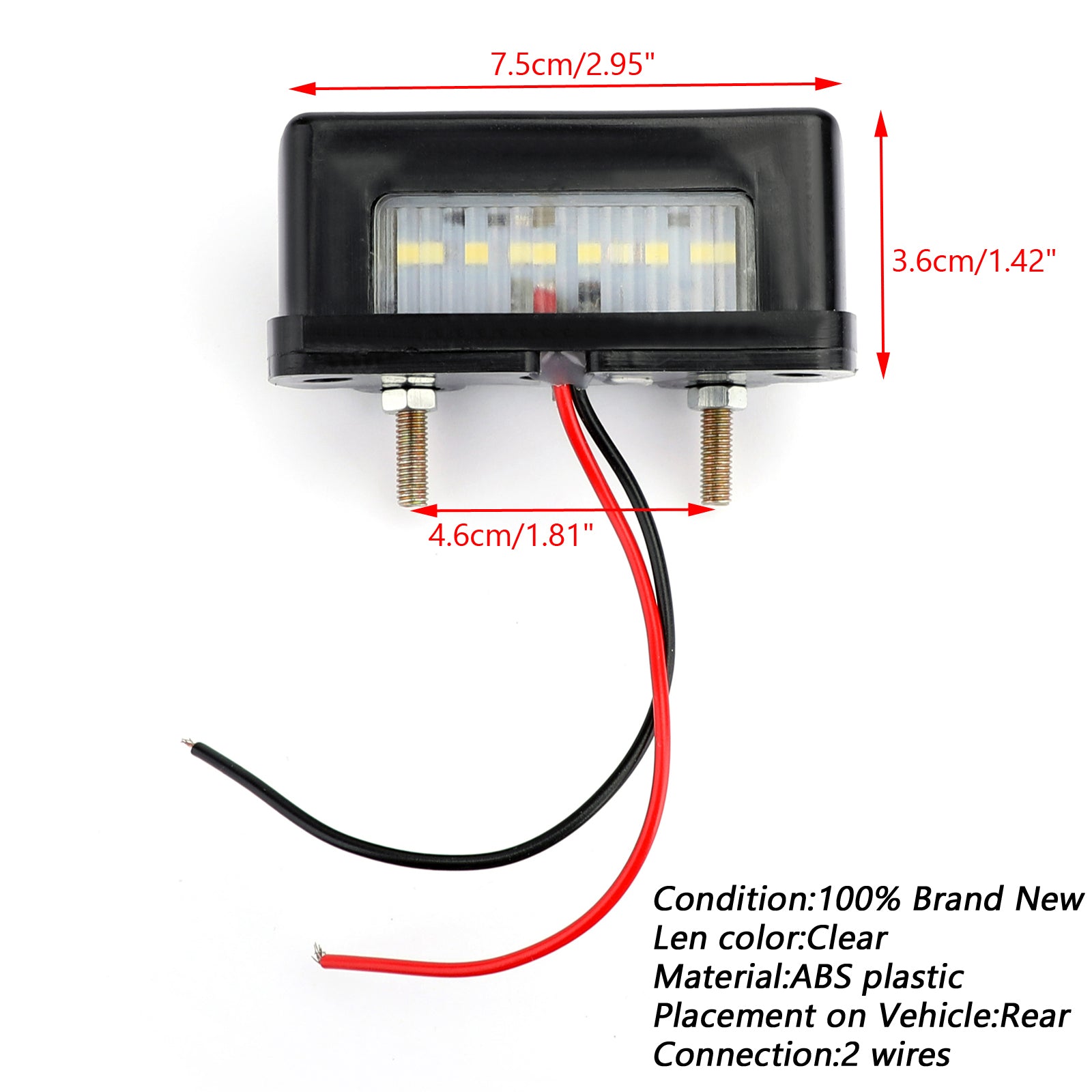 Moto LED arrière plaque d'immatriculation frein plaque d'immatriculation lumière Mini feu arrière générique