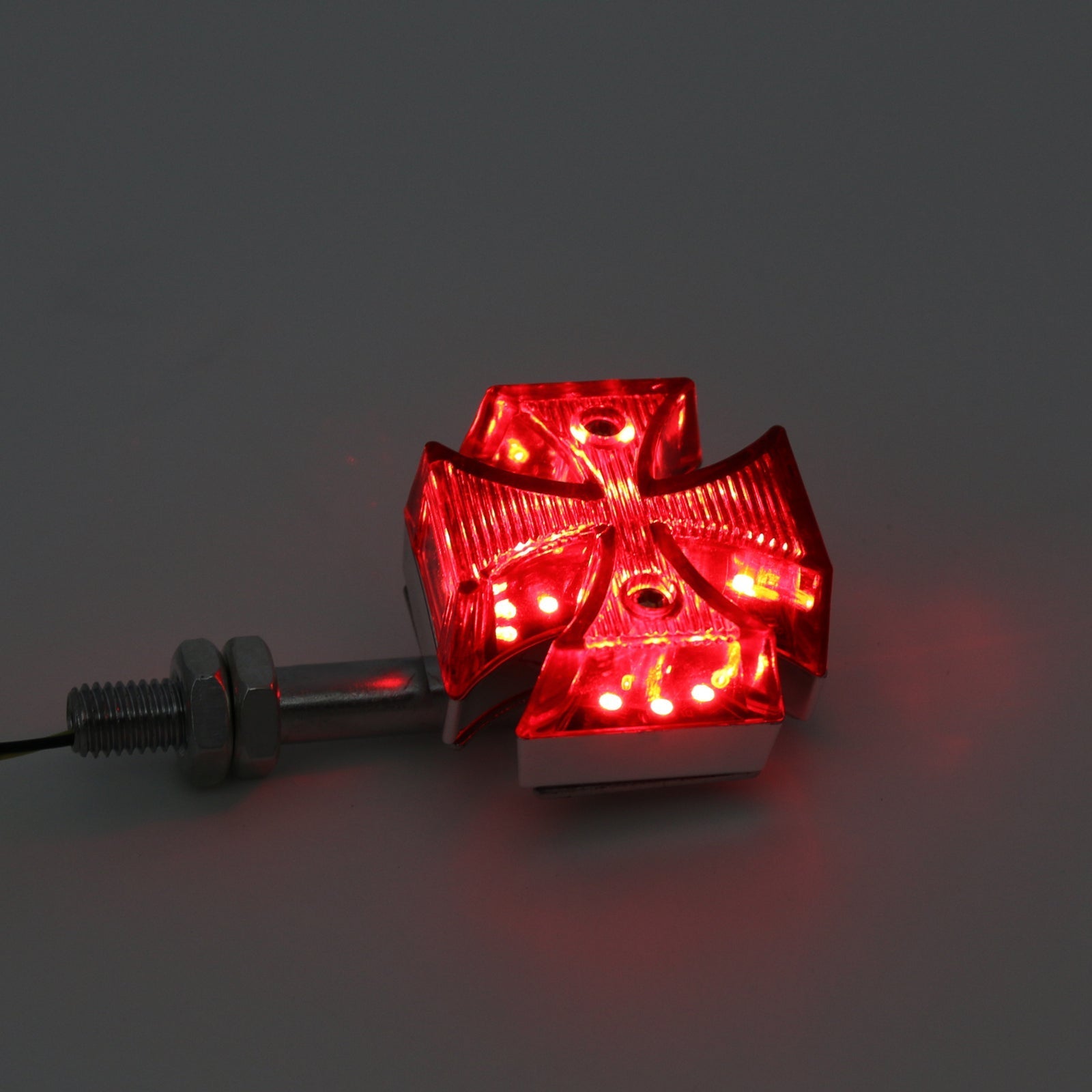 2x Clignotant LED Croix de Malte rouge personnalisé pour moto Harley Generic