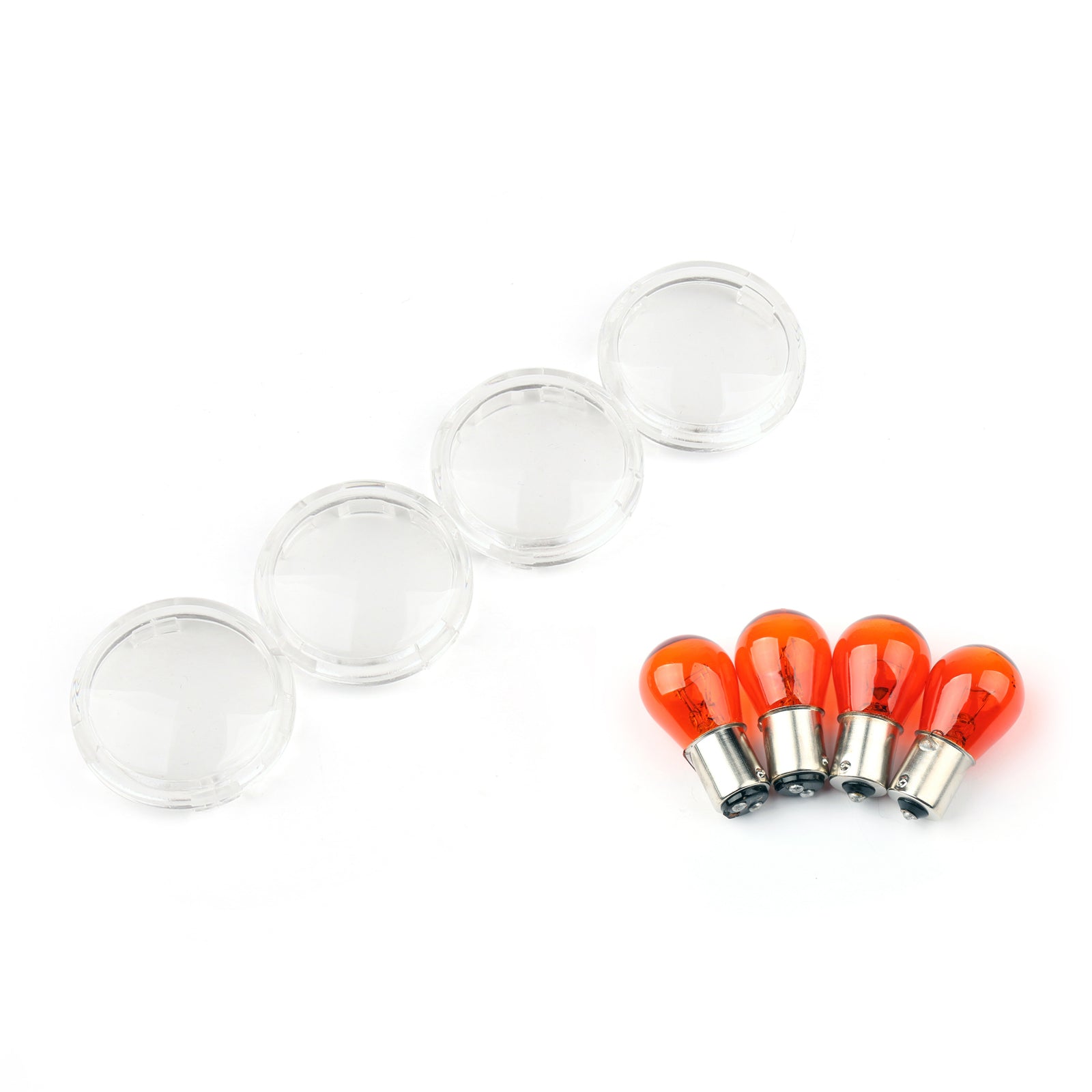 4x Turn Signal Lens Bulbs For Harley Softail Dyna Sportsters 22 &Up Orange