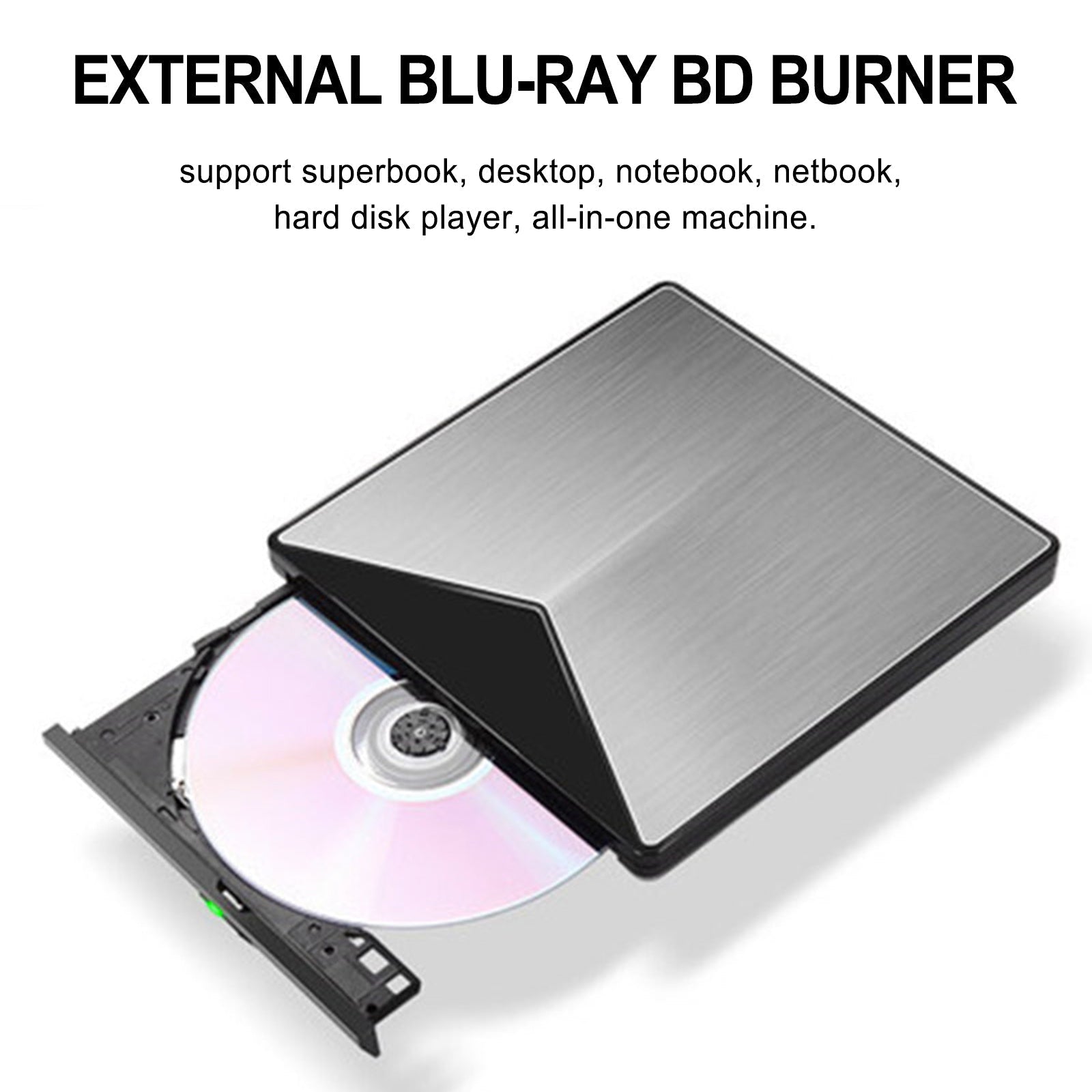 6X Blu ray Graveur USB Externe Super Slim BD DVD CD RW Disc Writer Movie Player