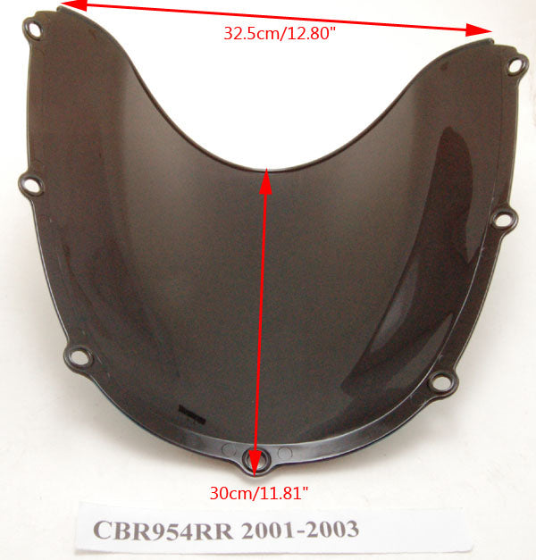 Pare-brise Pare-brise Double Bulle Pour Honda CBR954RR 2001-2003, 5 Couleurs Générique