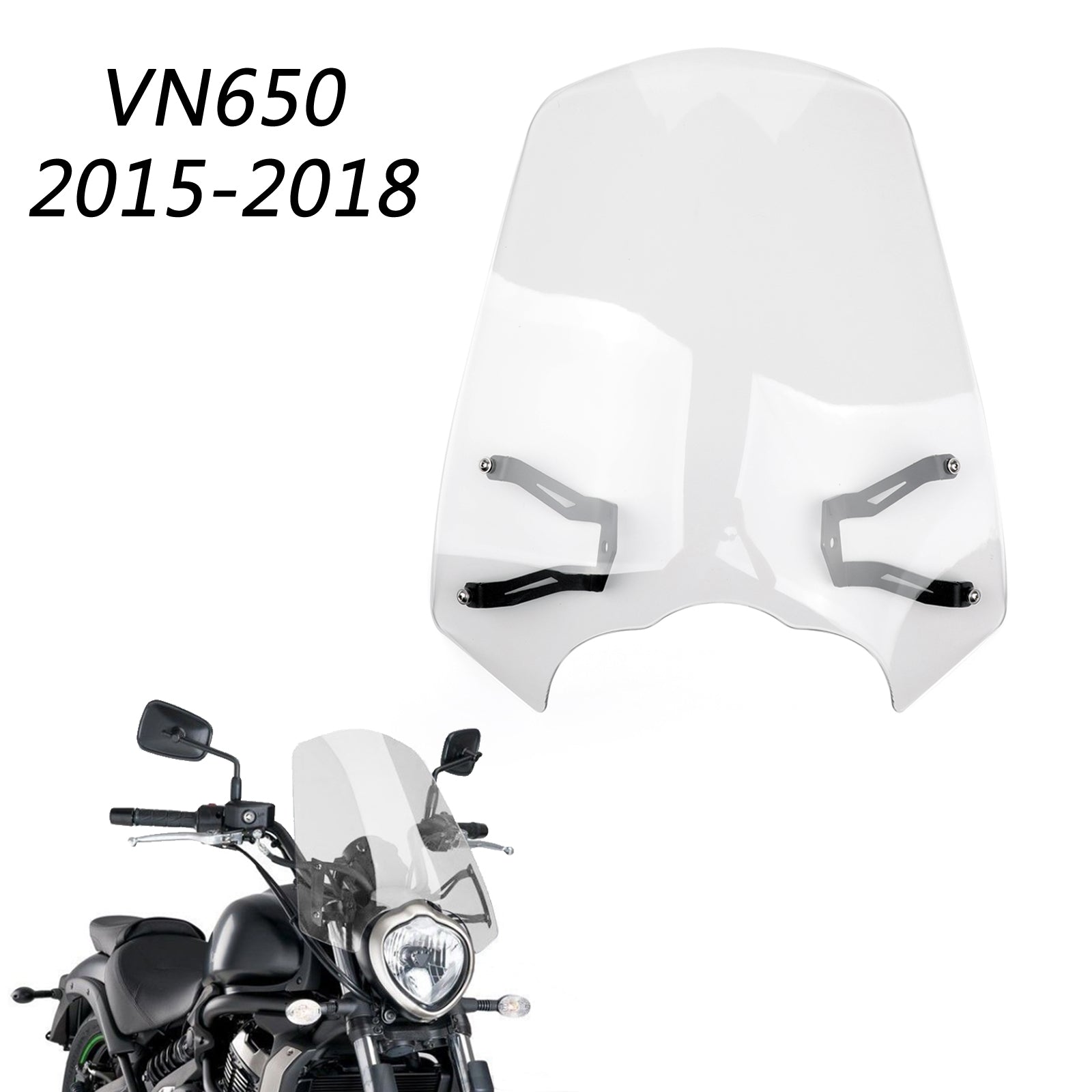 Pare-brise Pare-brise avec support pour Kawasaki Vulcan S EN 650 2015-2023 générique