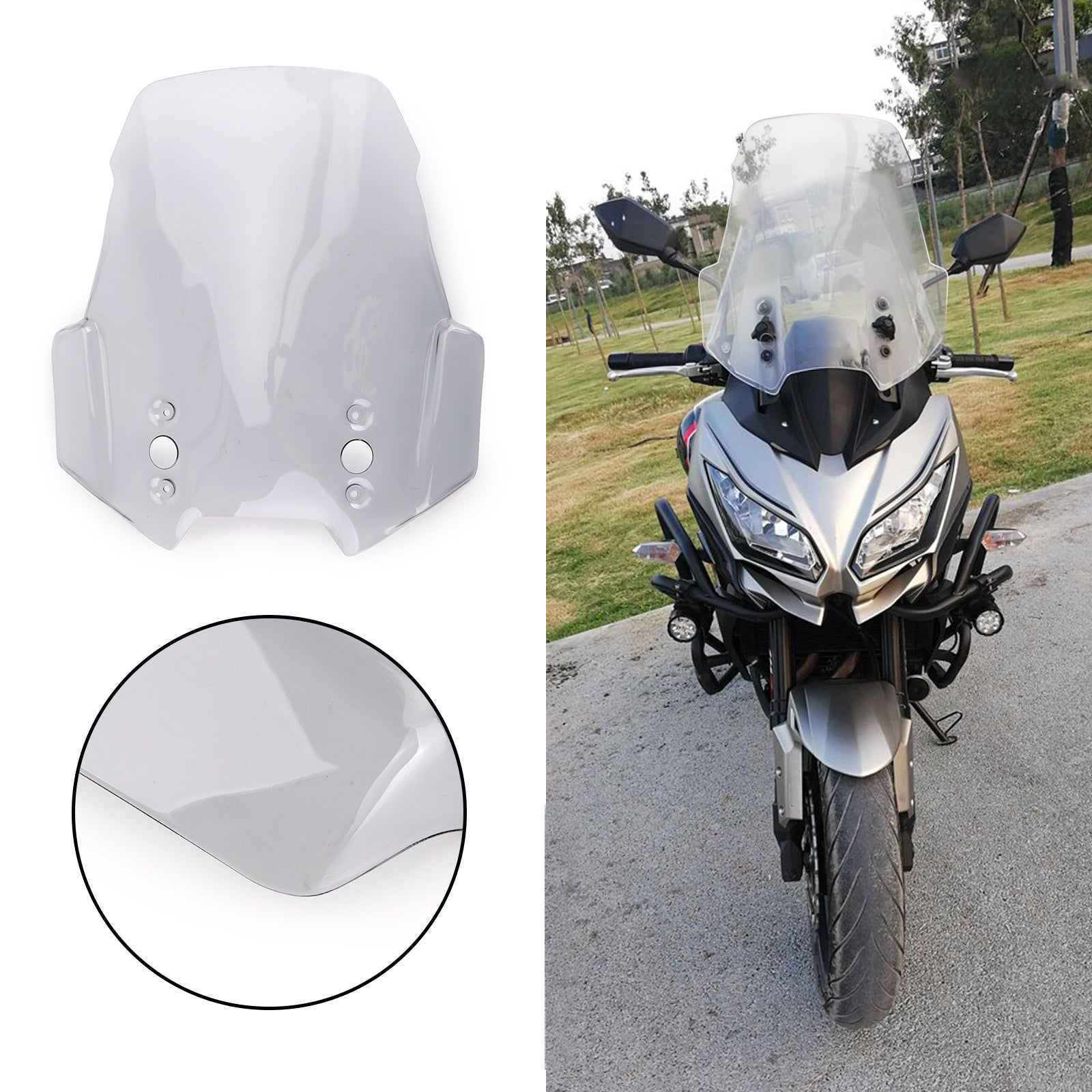 Parabrisas ABS para Kawasaki 2015-18 Versys 650 1000 KLE650 KLZ1000 Genérico