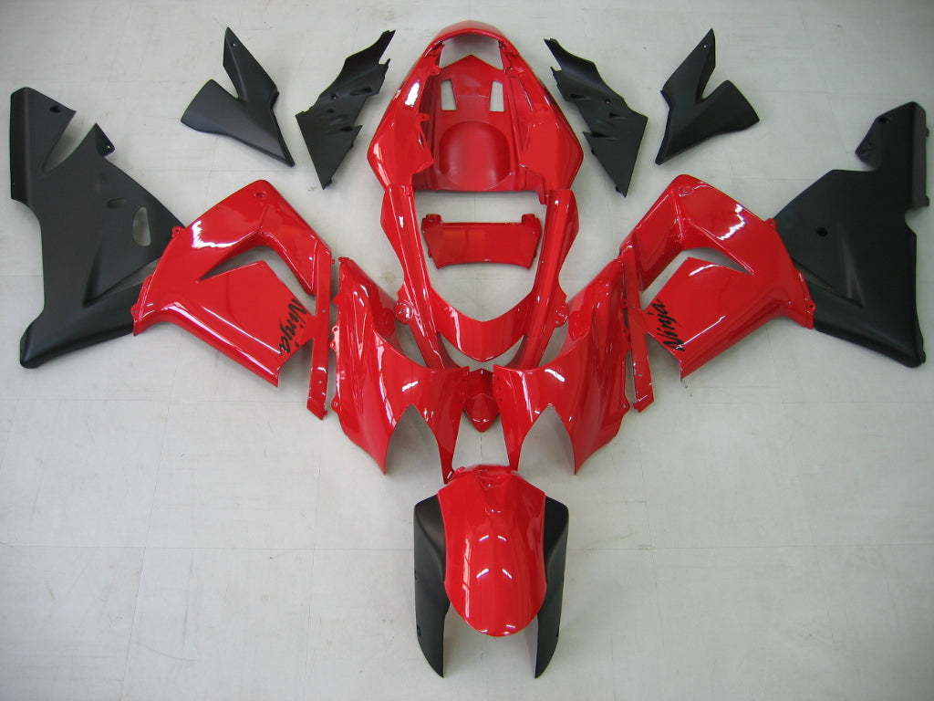 Amotopart Carenados 2004-2005 Kawasaki ZX10R Rojo y Negro Ninja Genérico