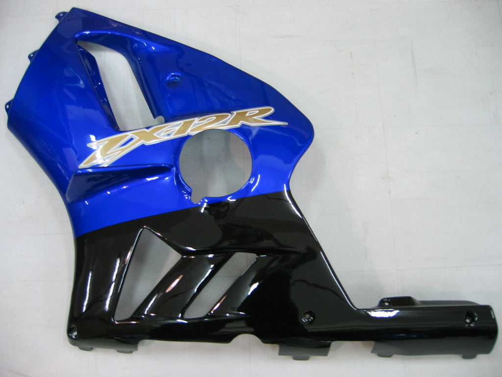 Amotopart Carénages Kawasaki ZX12R Ninja Bleu Noir ZX12R (2002-2005) Générique