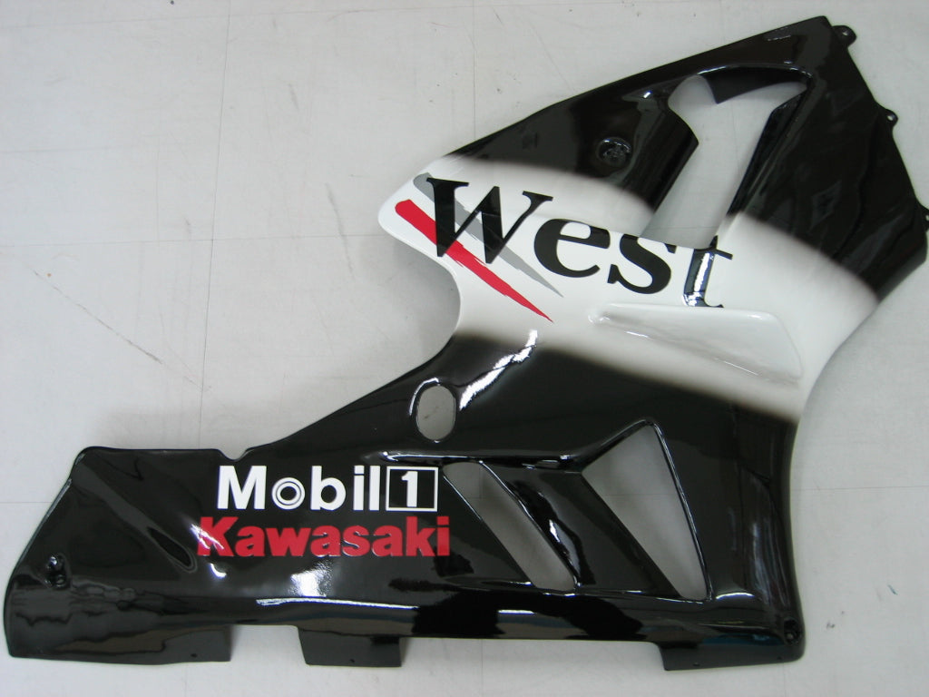 Amotopart Carenados Kawasaki ZX12R Ninja Negro Blanco West (2002-2005) Genérico