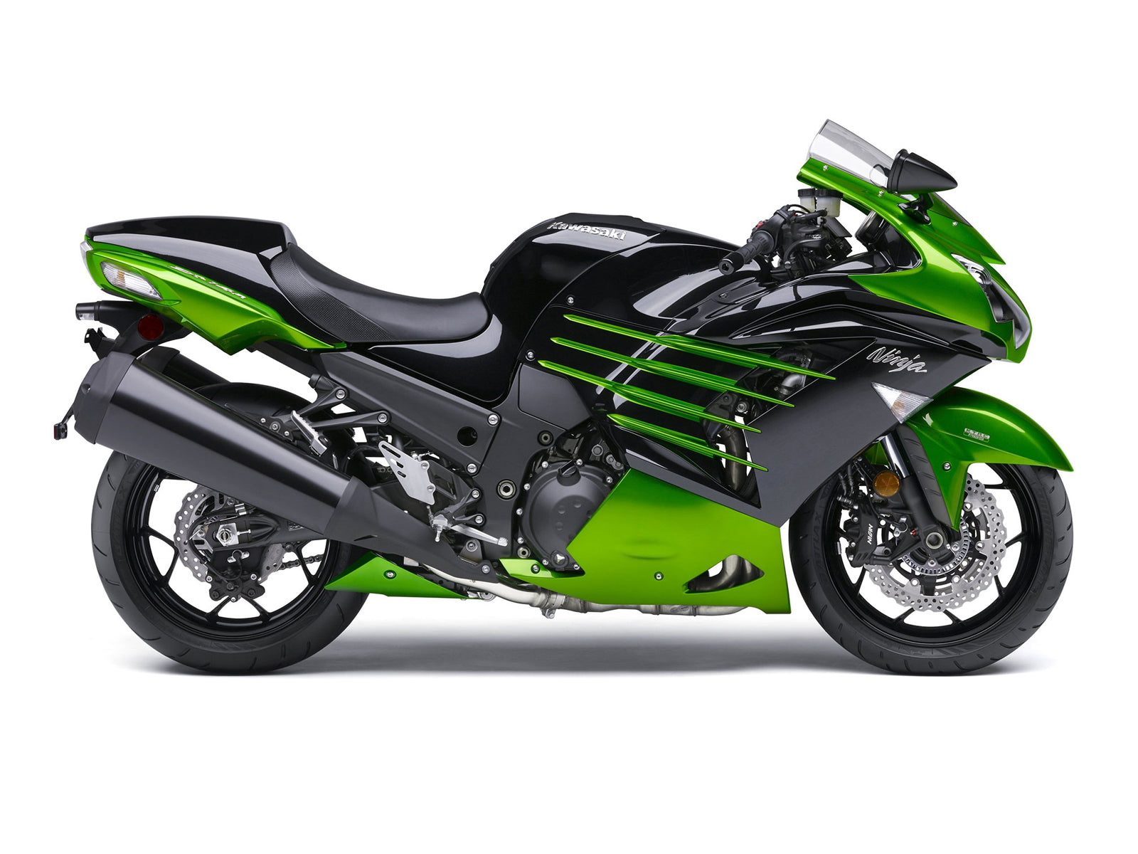 Owiewki Tworzywa Kawasaki ZX14R Ninja Green Black Racing (2012-2016)