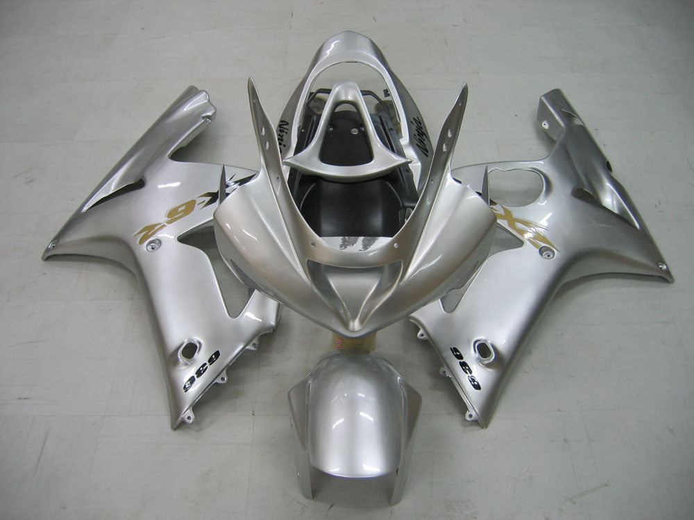 Carene Amotopart 2003-2004 Kawasaki ZX6R 636 Silver Ninja Generico