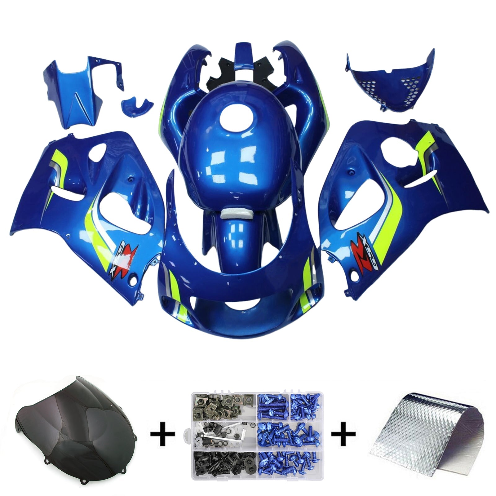 Amotopart Suzuki GSXR600 1996-2000 GSXR750 1996-1999 Kit de carénage carrosserie