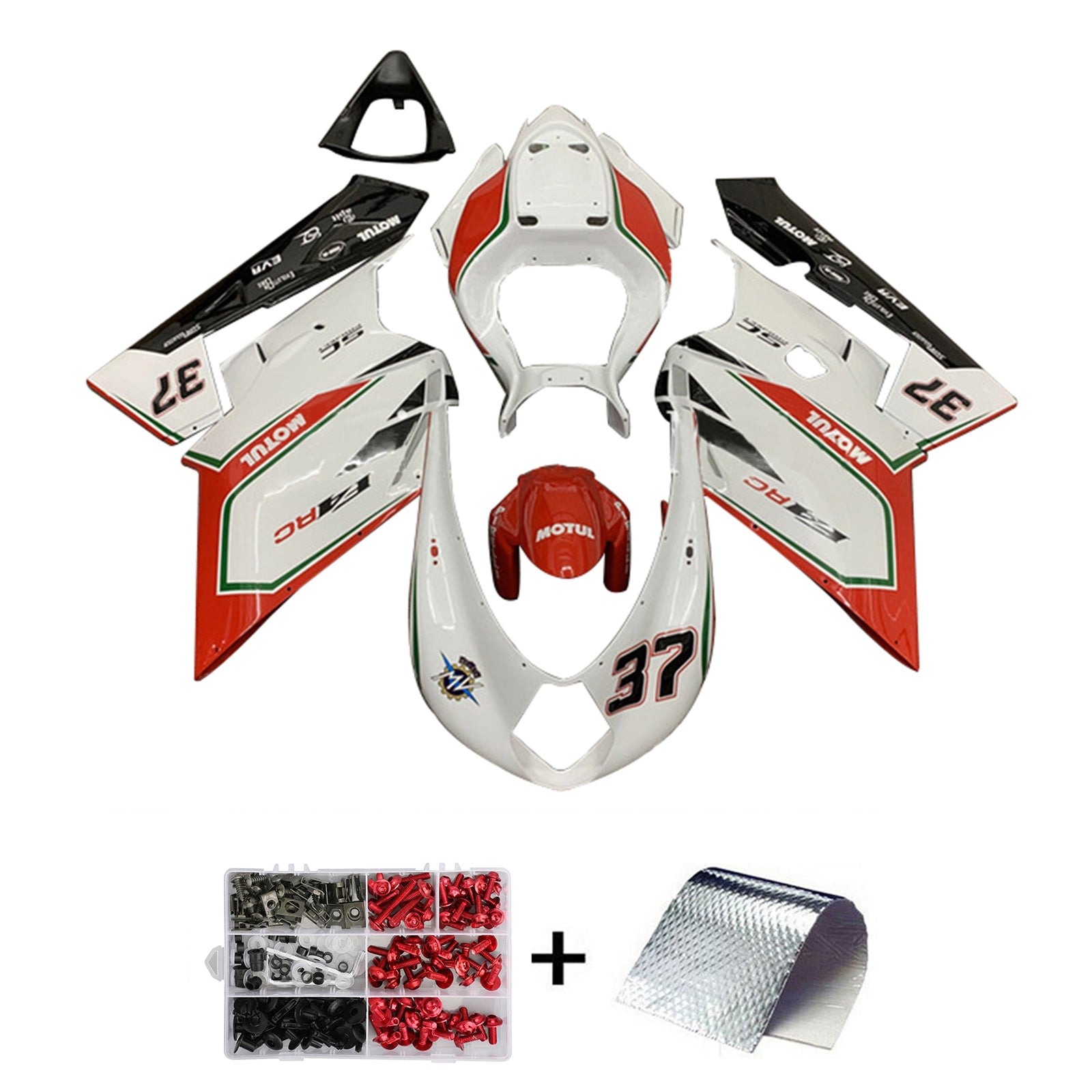 Amotopart MV Agusta F4 1000 2005-2006 Kit carena carrozzeria in plastica ABS