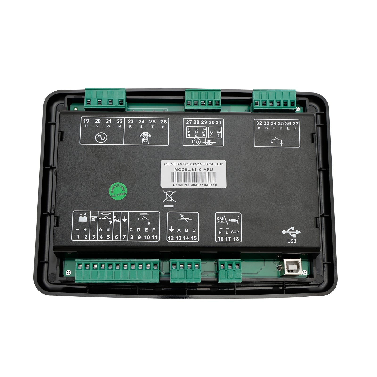 Controlador de generador de panel de control de grupo electrógeno diésel de arranque automático DSE6110