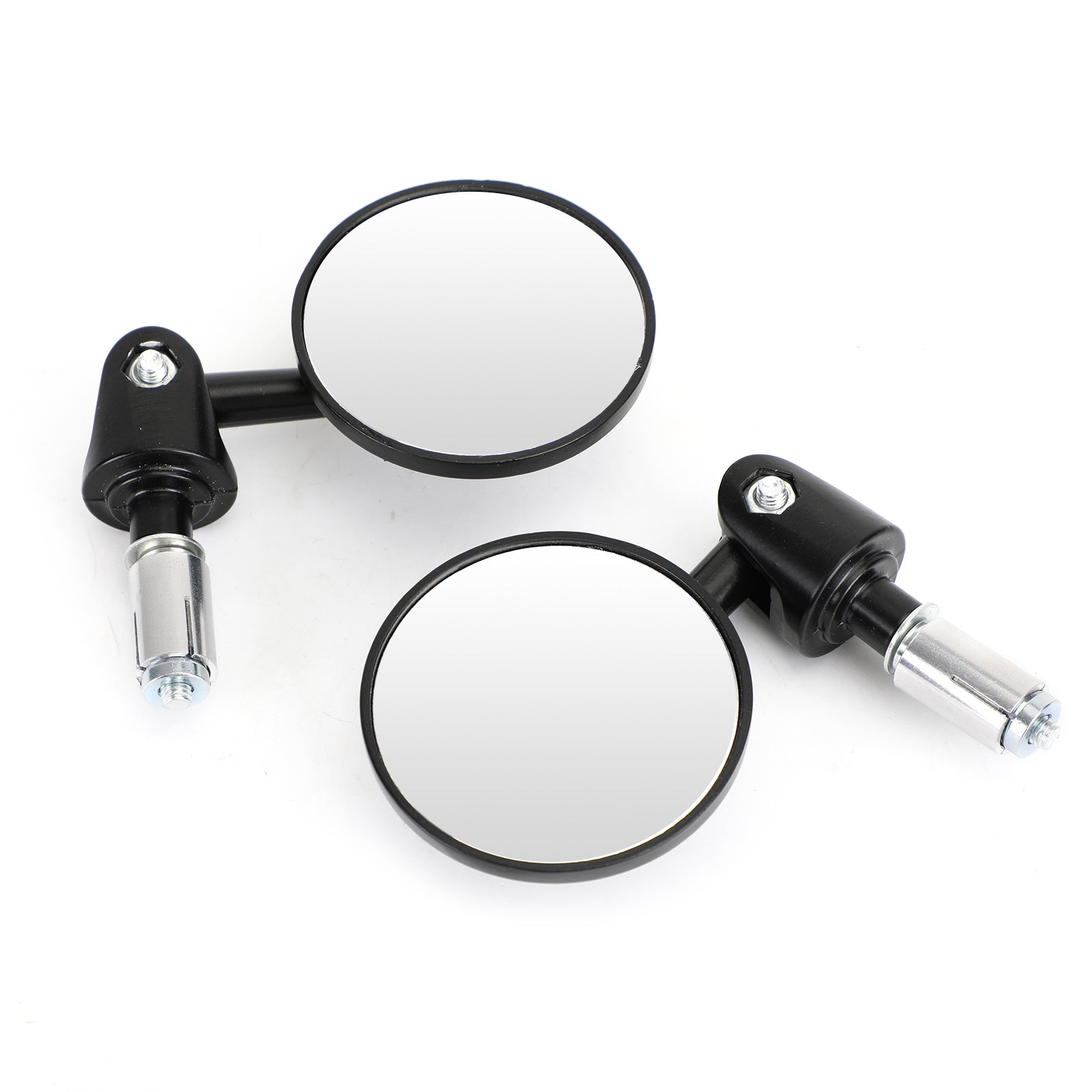 Specchietti retrovisori manubrio regolabili da 22 mm neri Specchio CONVEX da 73 mm ID 16-18 mm Moto Generico