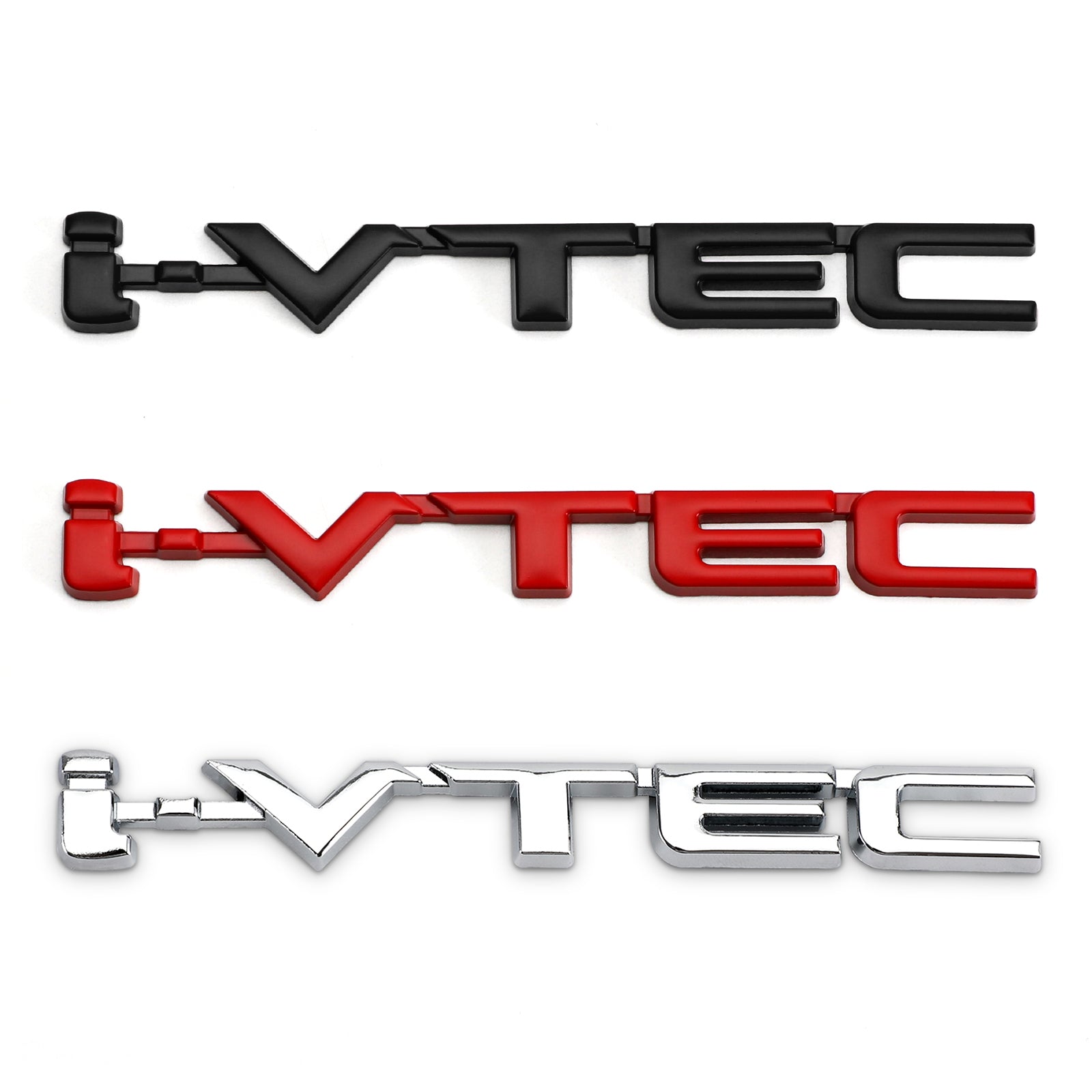 3D Metal i-VTEC Car Rear Trunk Turbo Fender Distintivo dell'emblema Decalcomanie Adesivi Argento Generico