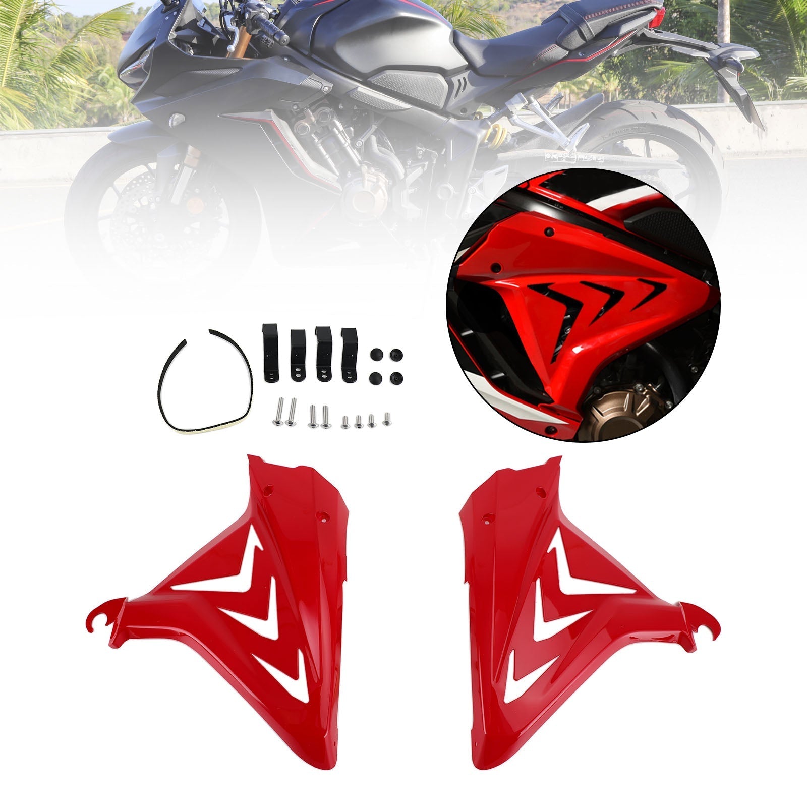 Pannelli di protezione telaio laterale Carene per Honda CBR650R 2019-2021 Generico