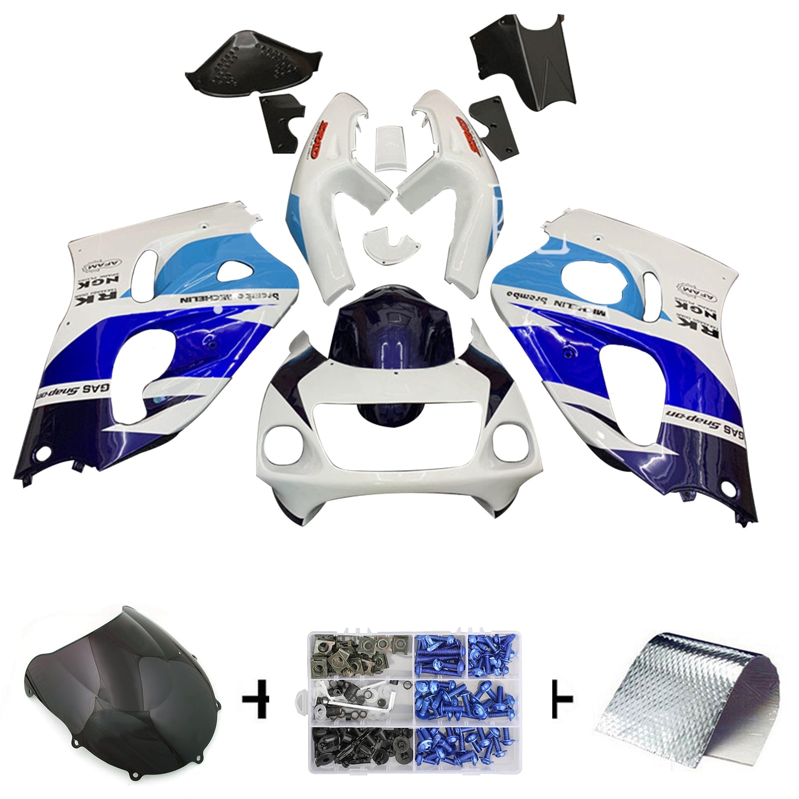 Amotopart Suzuki GSXR600 1996-2000 GSXR750 1996-1999 Kit de carénage carrosserie