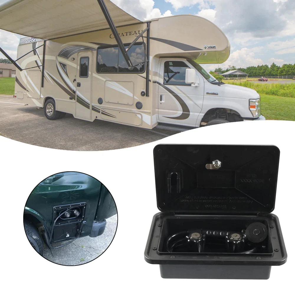 Kit de caja de ducha externa Caravana RV Grifo exterior Autocaravana Remolque Barco Genérico