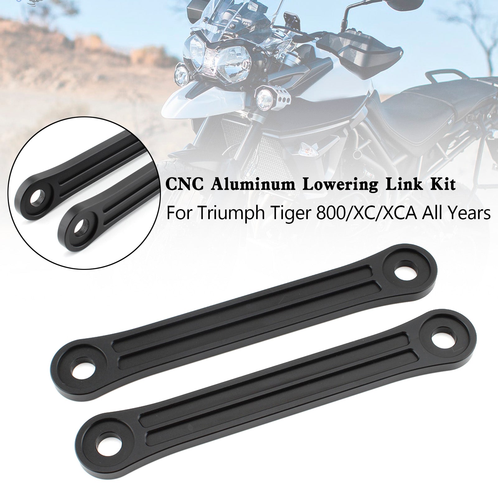 Tiger 800 XC XCA All Years 20mm Kit de lien 'abaissement en aluminium CNC