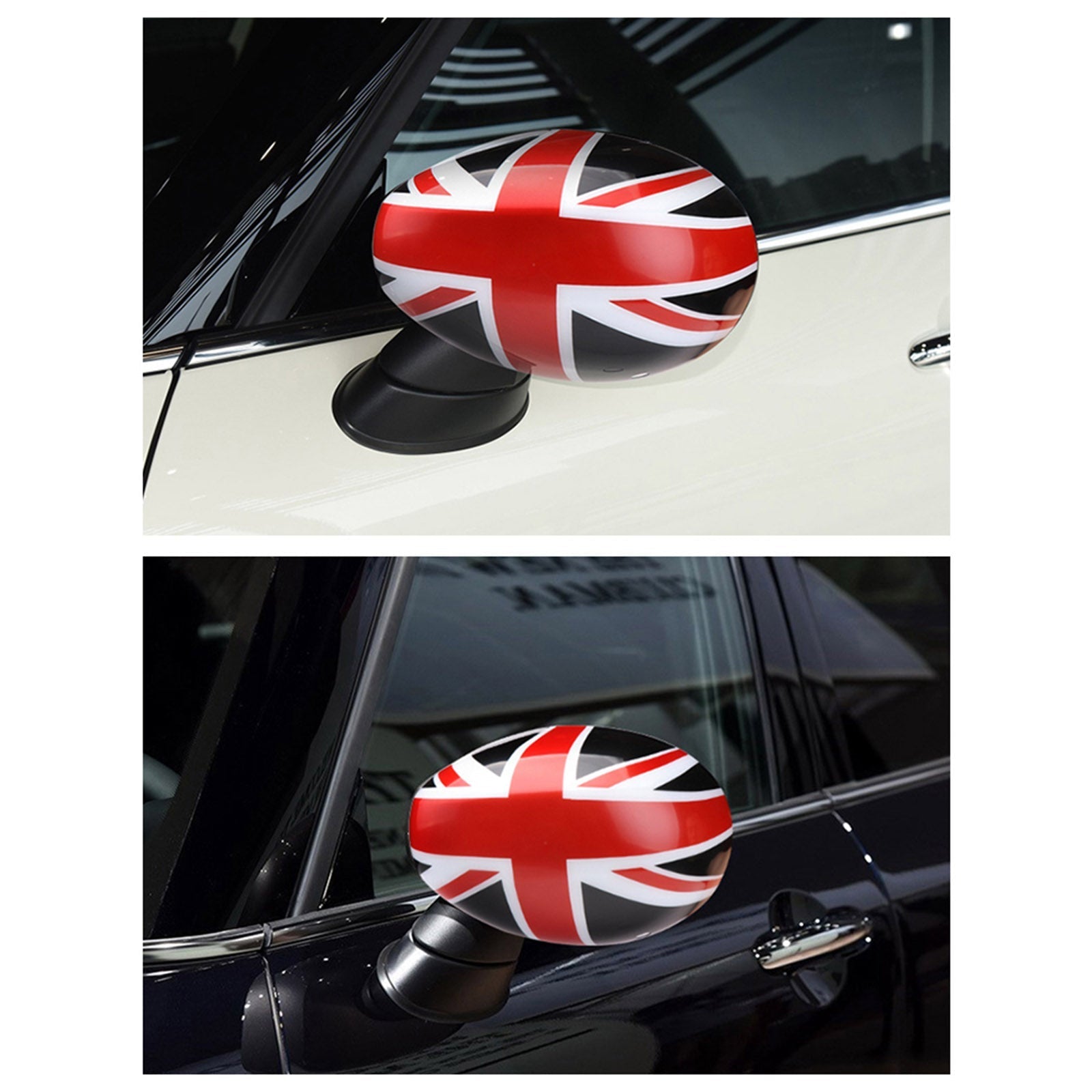 2019-2021 MINI Cooper F54 F55 F56 F57 F60 Union Jack UK Copri specchietti generici nero/rosso