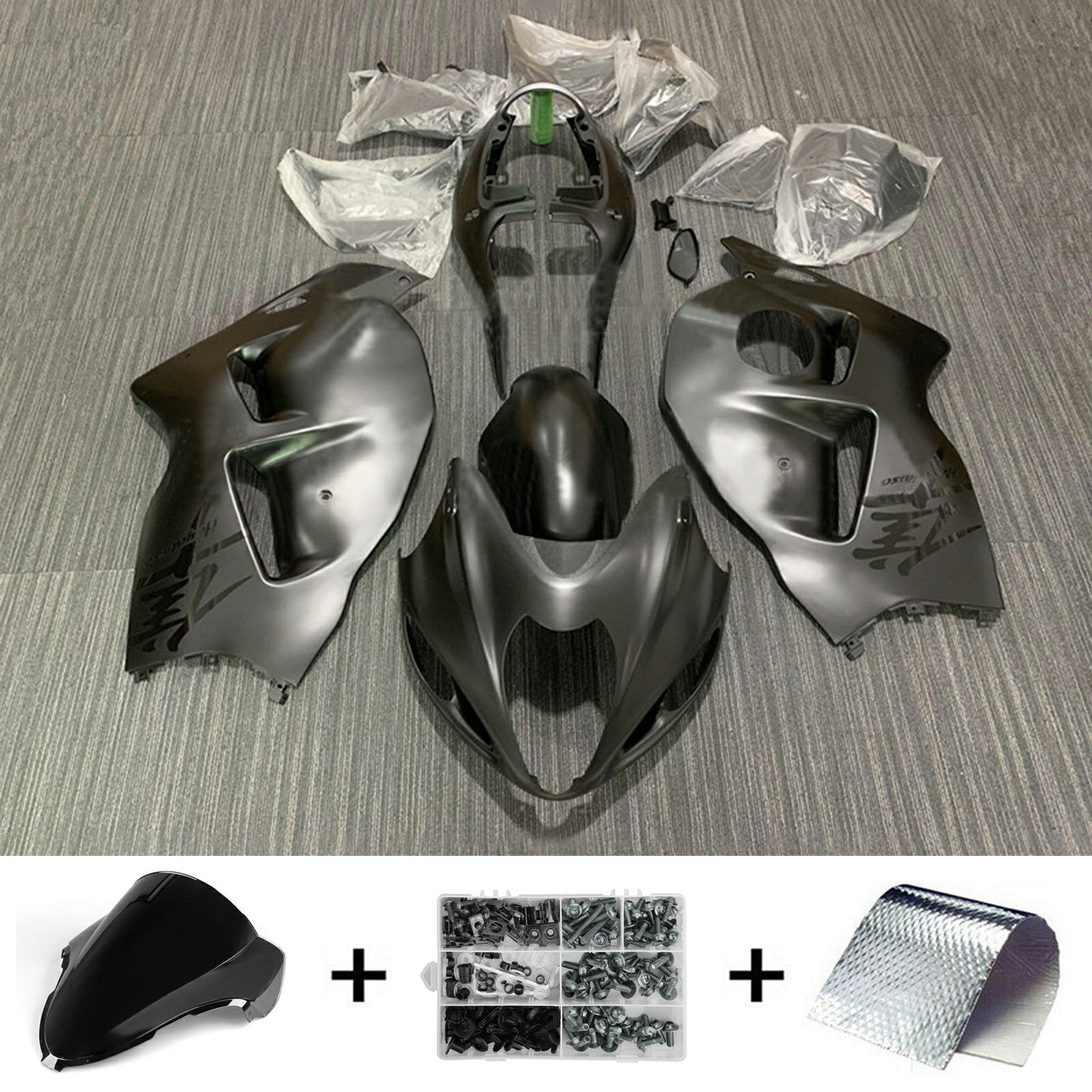 Amotopart Suzuki Hayabusa GSX1300R 1999-2007 Kit de carénage carrosserie plastique ABS