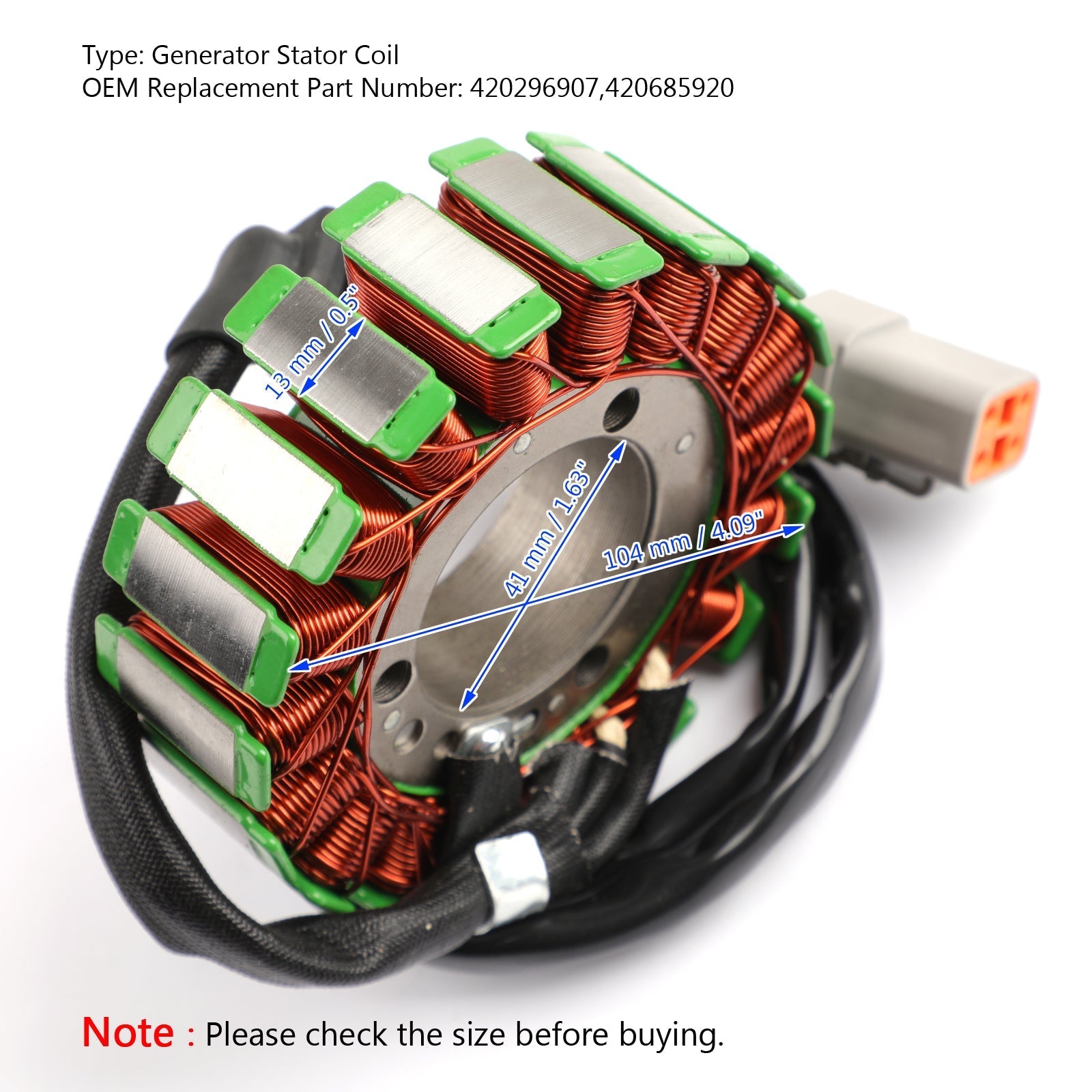 Alternatore bobina statore generatore adatto per Can-Am Outlander Renegade 450 500 570 650 800 1000 04-18