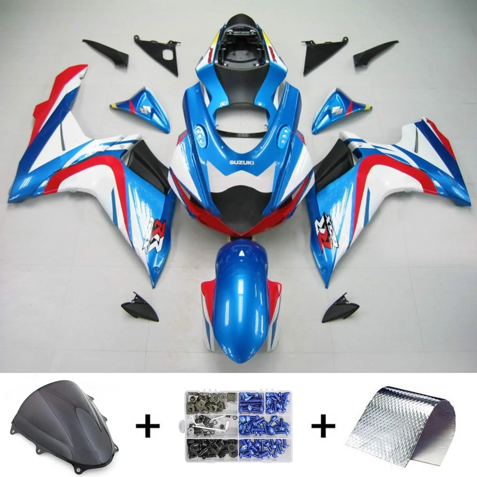 Amotopart Suzuki GSXR 600/750 2011-2021 Kit carena K11 Carrozzeria Plastica ABS