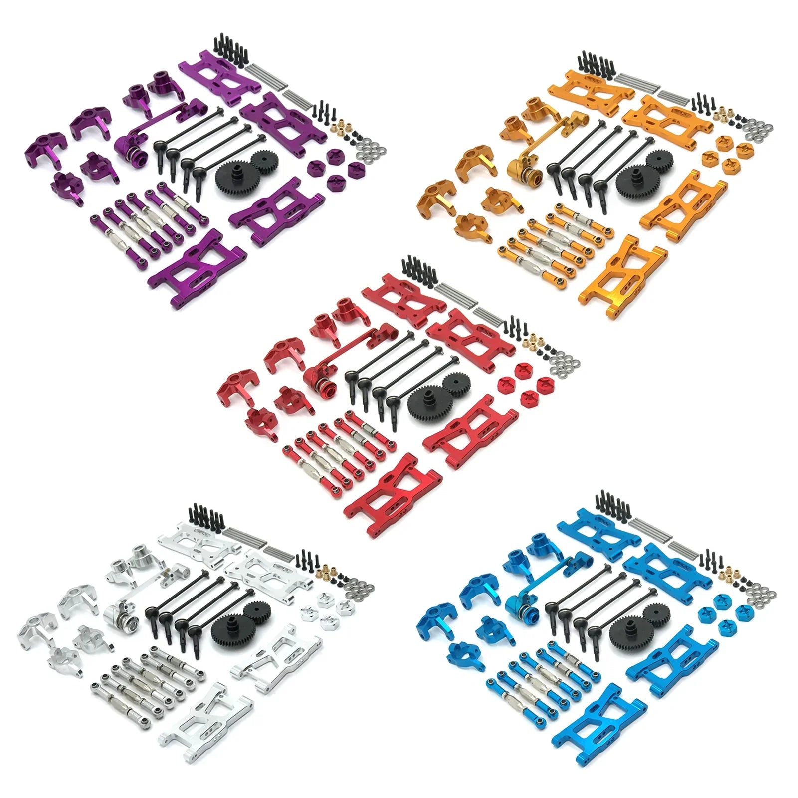 Kits de actualización de Metal RC 1/12 1/14 para Wltoys 144001 144002 124016 124017 124018