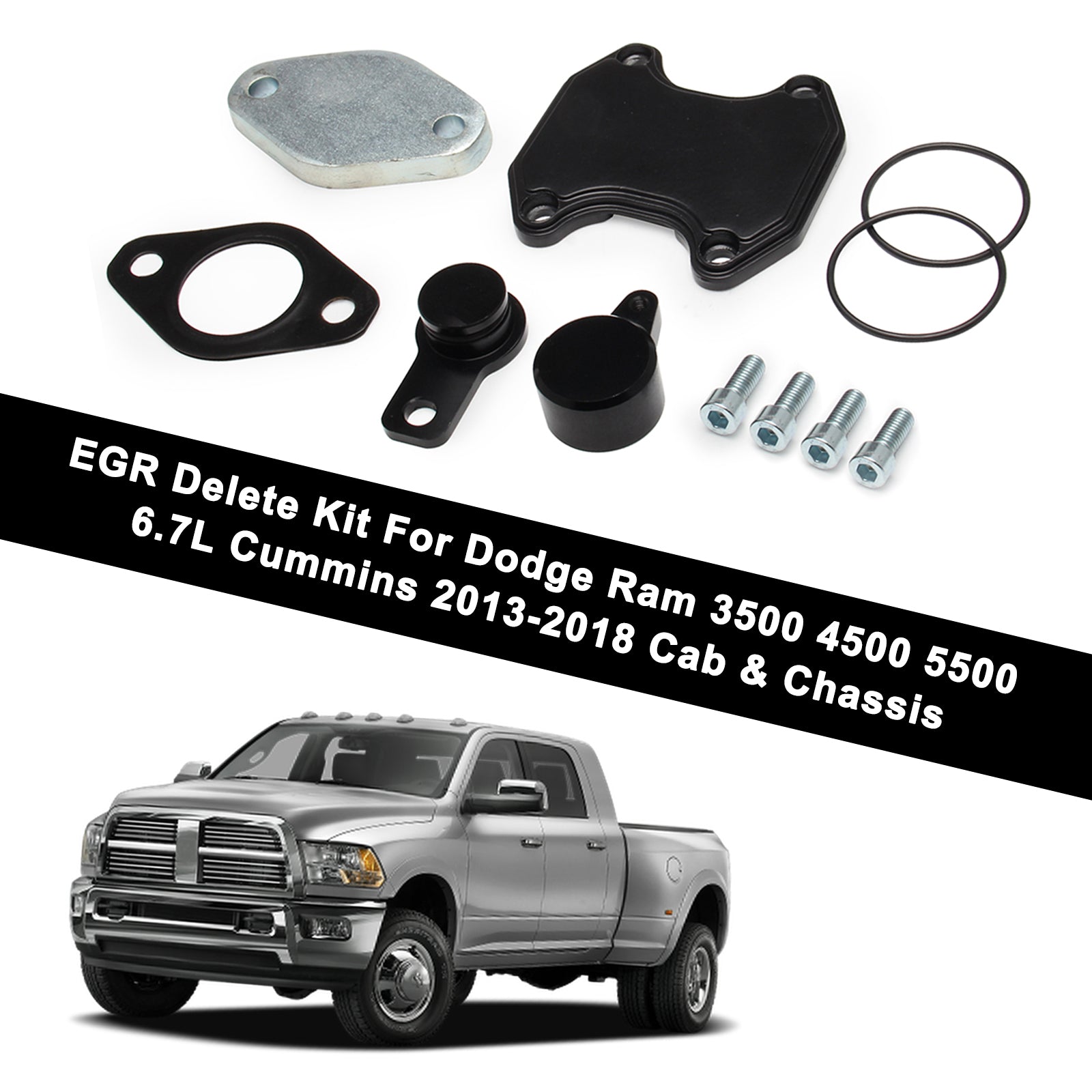 Kit de eliminación de EGR para Dodge Ram 3500 4500 5500 6.7L Cummins 2013-2018 Cabina y chasis genéricos