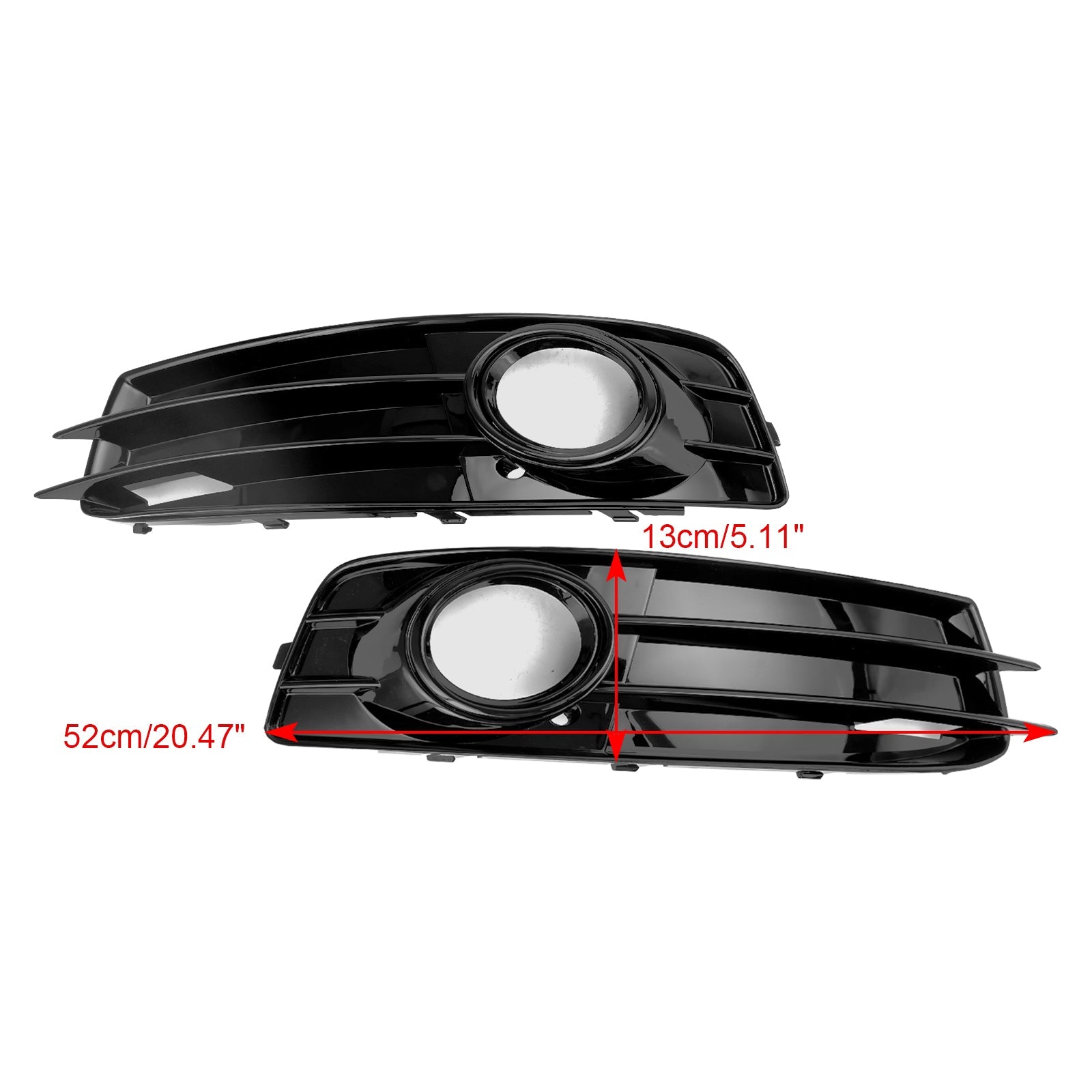 Audi A3 8P S-Line 2009-2012 Rejilla de luz antiniebla para parachoques delantero inferior