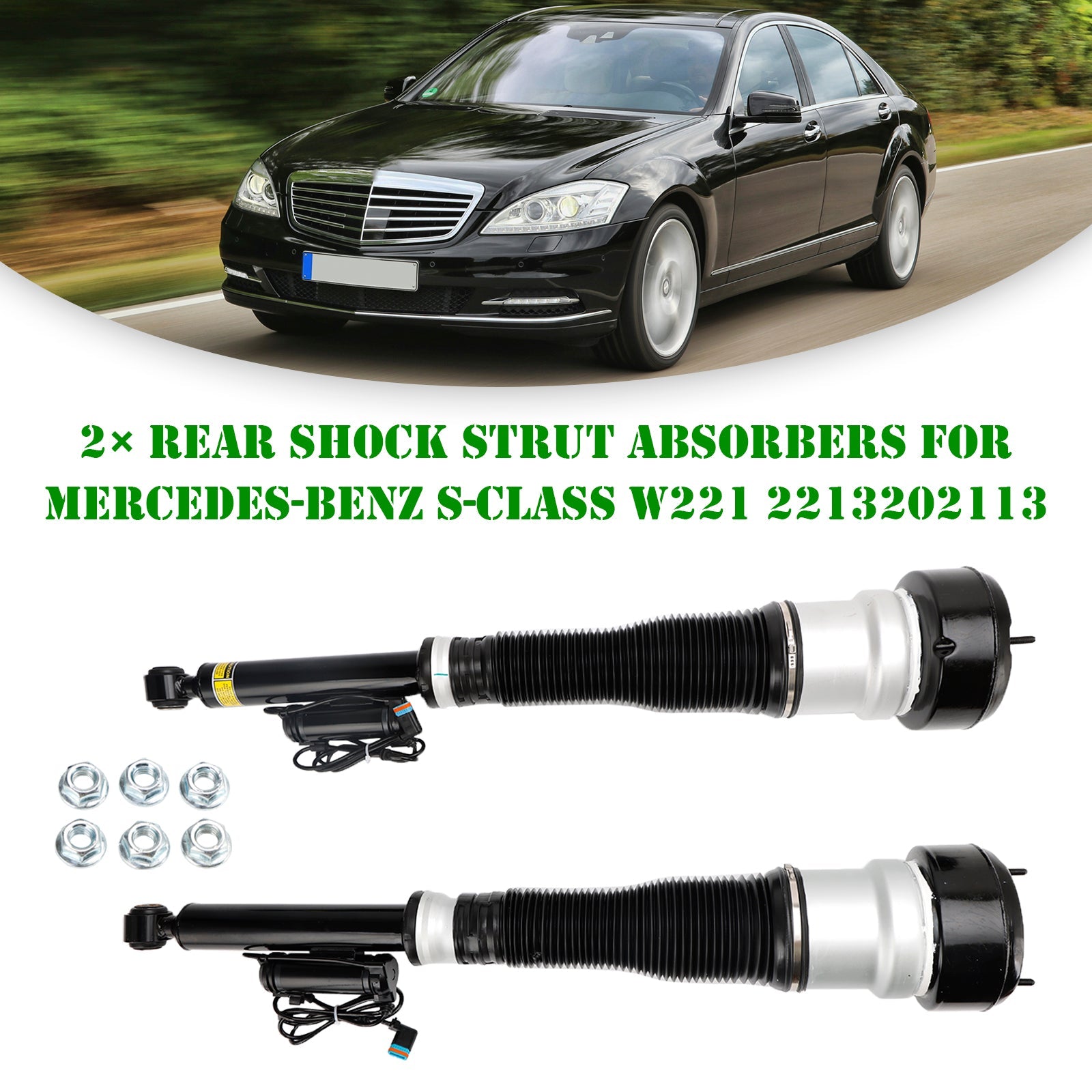 2011-2013 Benz Classe S W221 S 250 350 500 Coupé C216 2 × ammortizzatori posteriori 2213202113