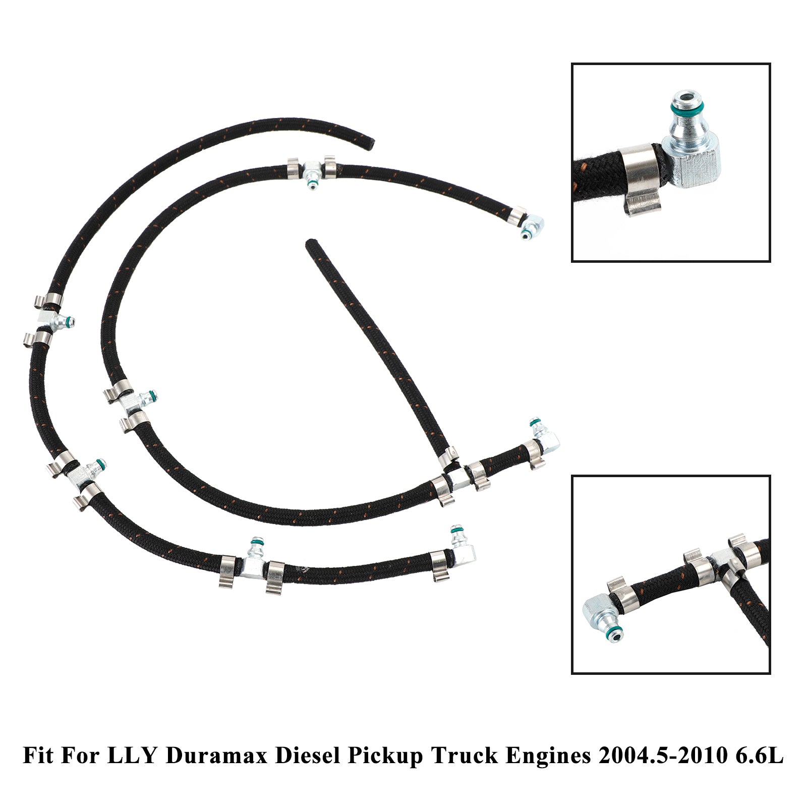 Duramax 2004-2010 Kit de ligne de retour d'injecteur de carburant pour moteurs de camion diesel 6,6 L