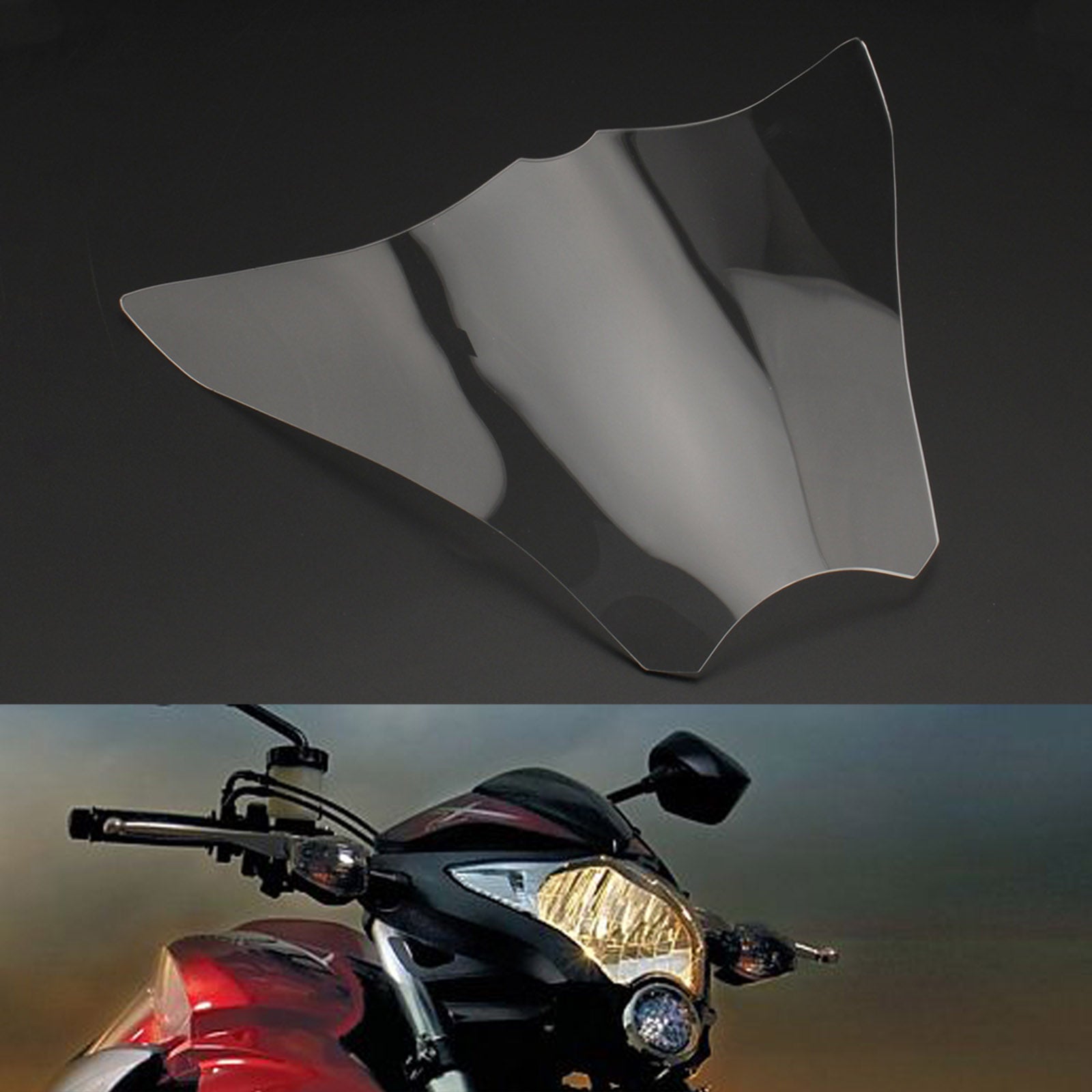 Lente per lampada per protezione lente faro anteriore adatta per Honda CB1000R 08-17 Fumo generico