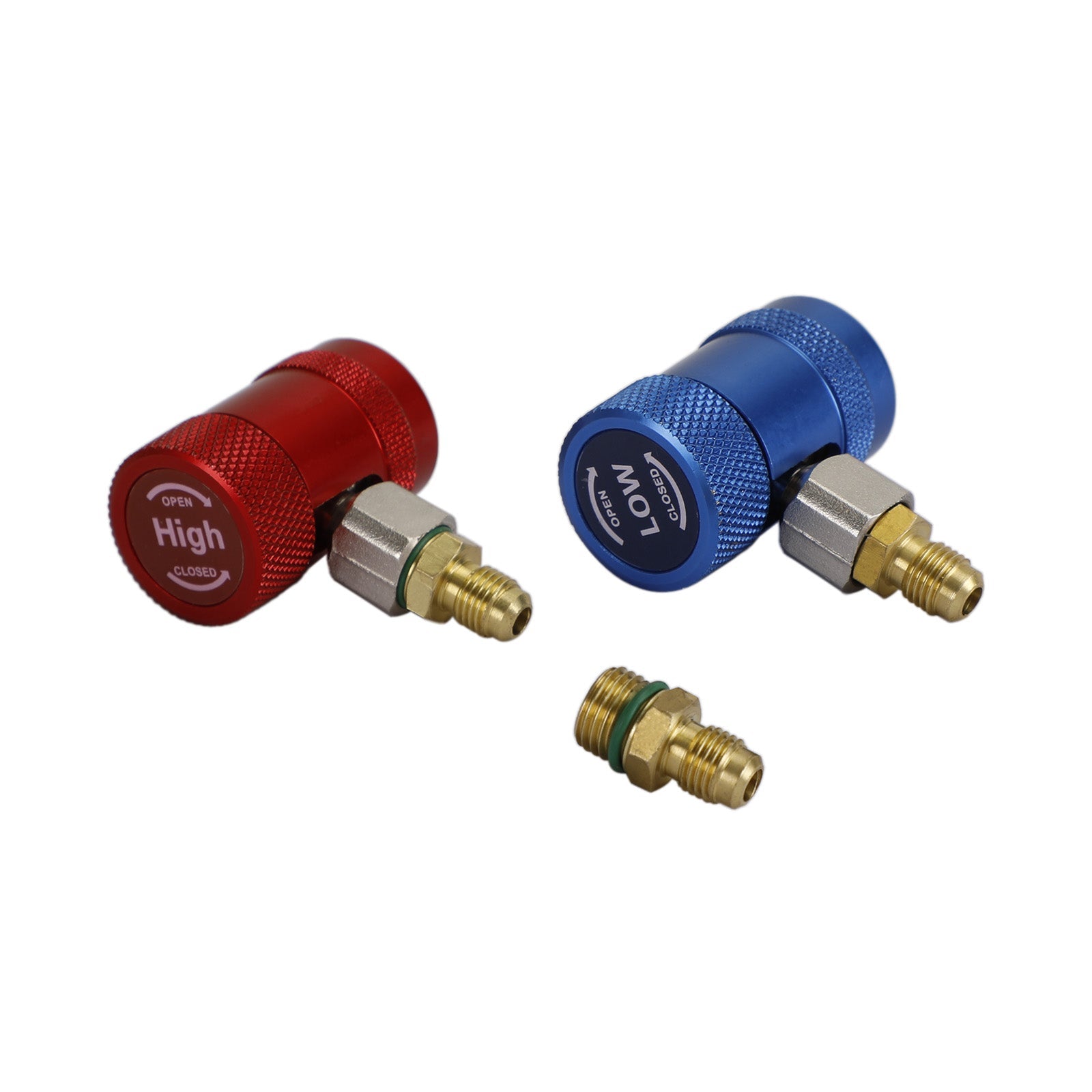 Adaptador de acoplador rápido A/C R134A, conector múltiple de 1/4 ", lado alto y bajo Sae Hvac